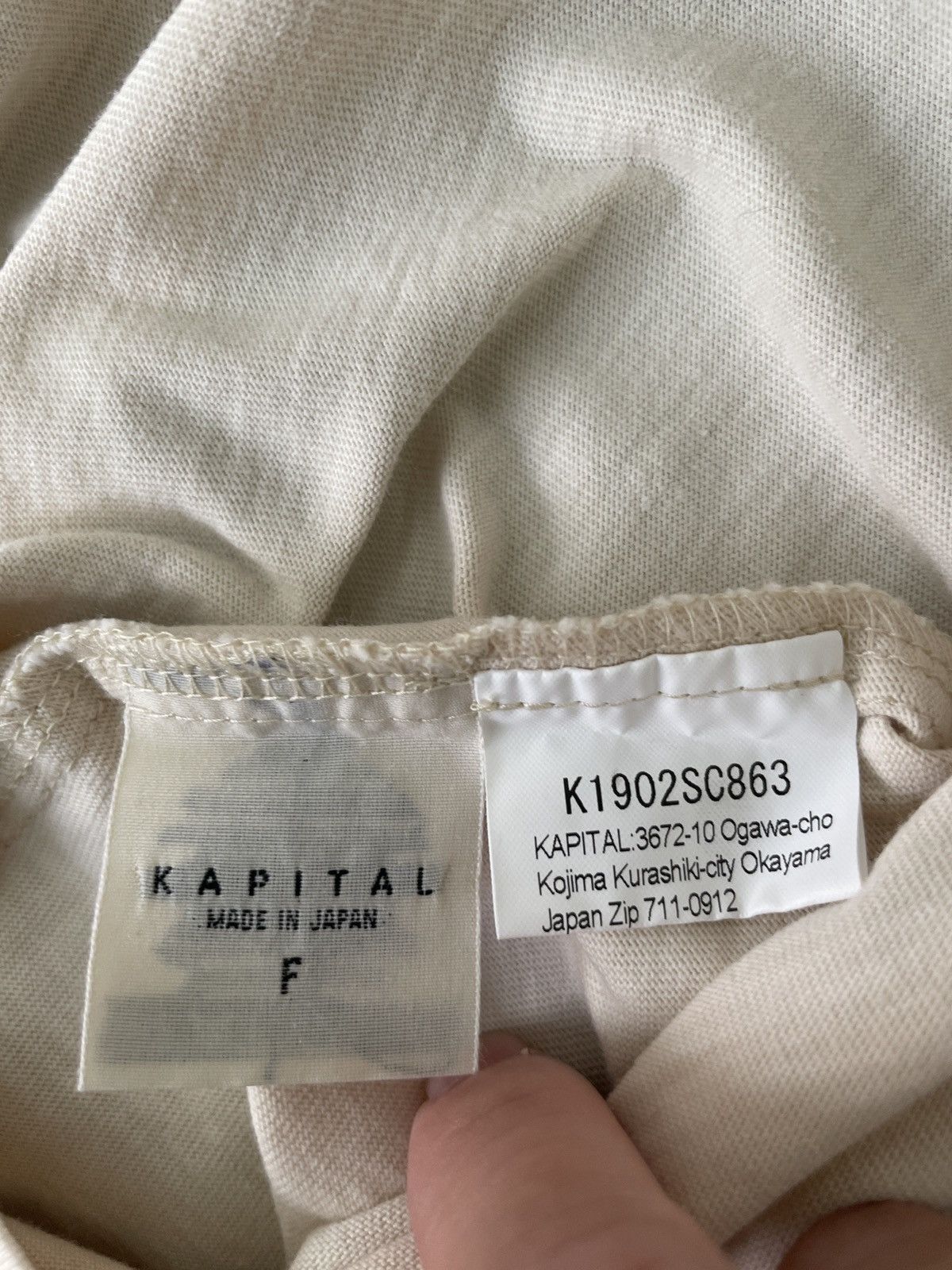 Kapital Kapital Skeleton tee (White/ Red / Blue) last drop Size US XL / EU 56 / 4 - 13 Thumbnail