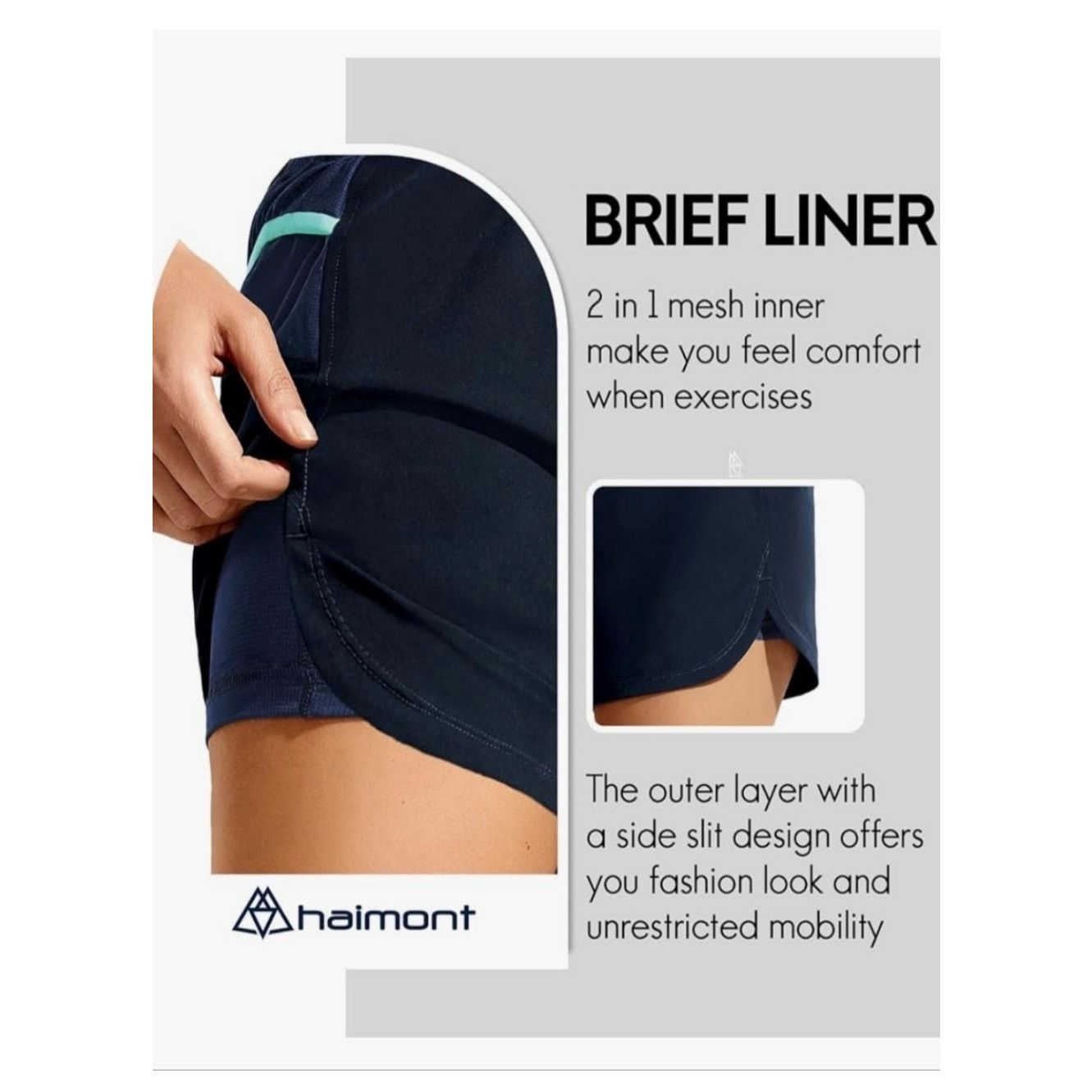 The Unbranded Brand Haimont Running Shorts For Women’s Dark Grey Size Small Size 28" / US 6 / IT 42 - 4 Thumbnail