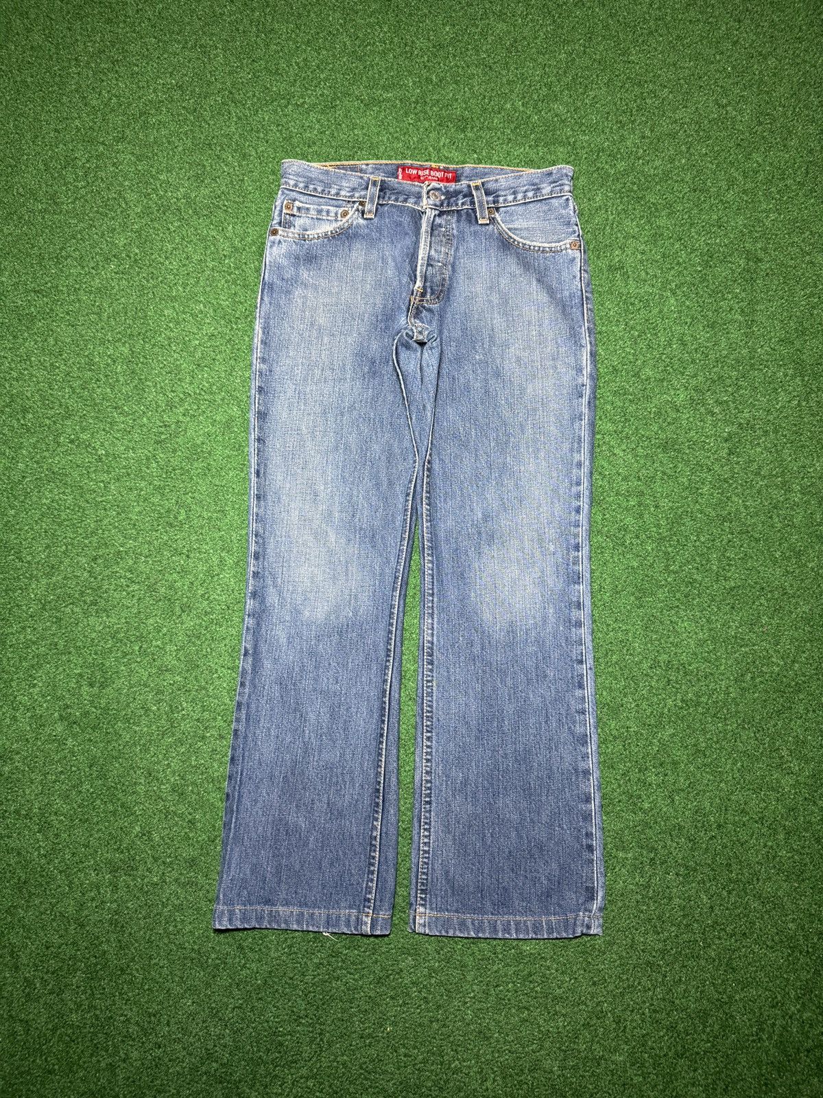 Levi's Vintage Clothing Levis 527 Button Fly Low Rise Bootcut 29x27 Denim Jeans Size US 29 - 3 Thumbnail