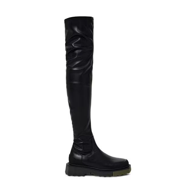 o1g2r1mq0125 Thigh High Boots in Black