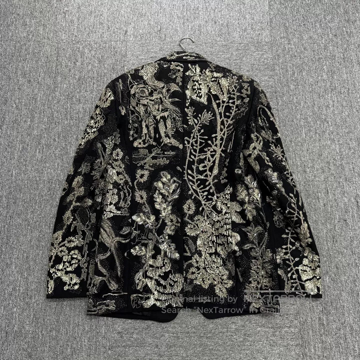 Alexander McQueen Alexander McQueen Couture Beaded Floral Wool Blazer. Size US M / EU 48-50 / 2 - 5 Thumbnail