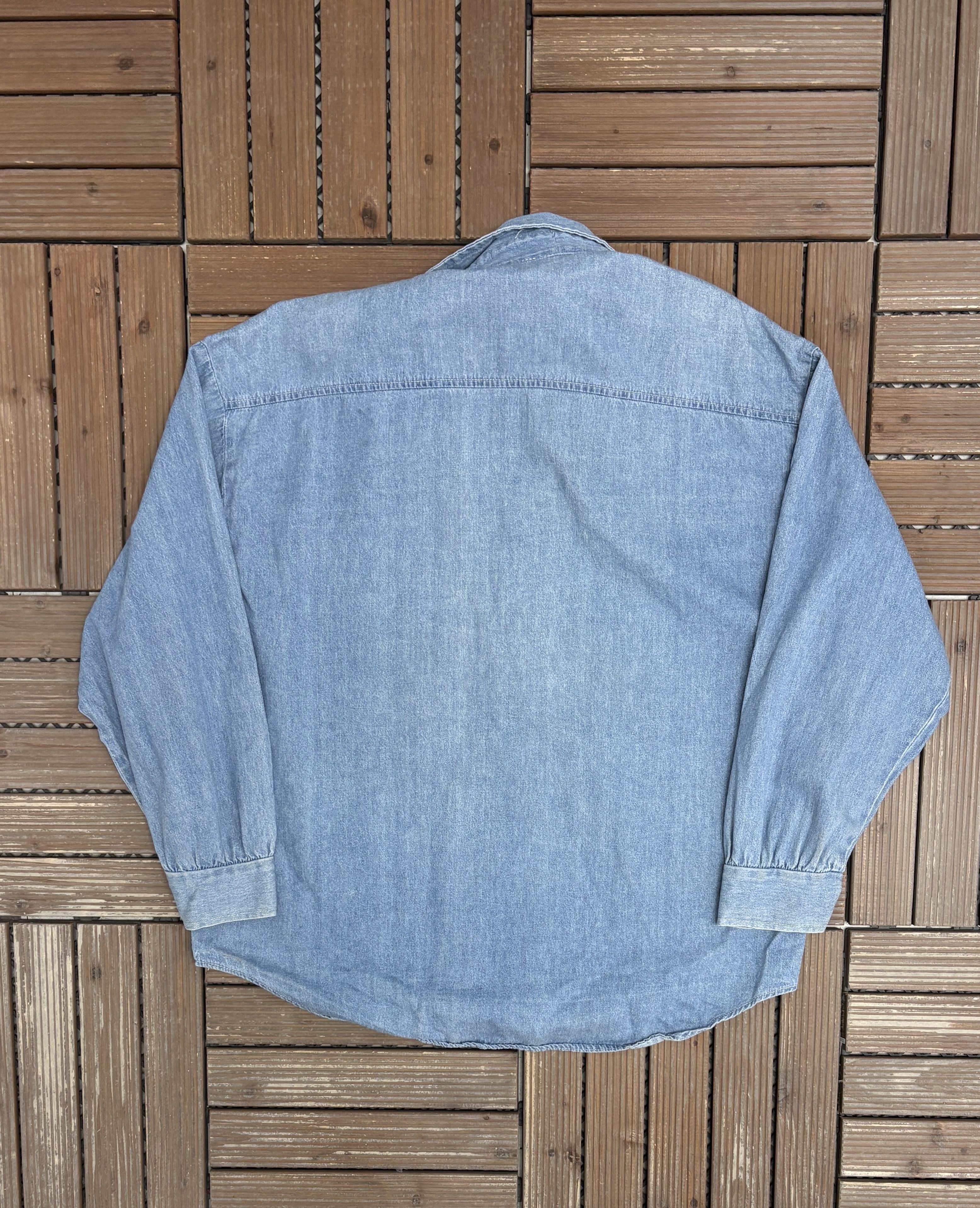 Vintage Tweety Bird & Sylvester Vintage Denim Jean Shirt Size US L / EU 52-54 / 3 - 3 Thumbnail