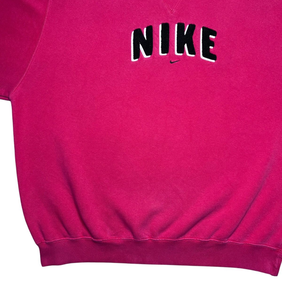 Nike 1990s Nike Swoosh 3D Spell Out Embroidered Red Sweatshirt Size US XL / EU 56 / 4 - 7 Thumbnail