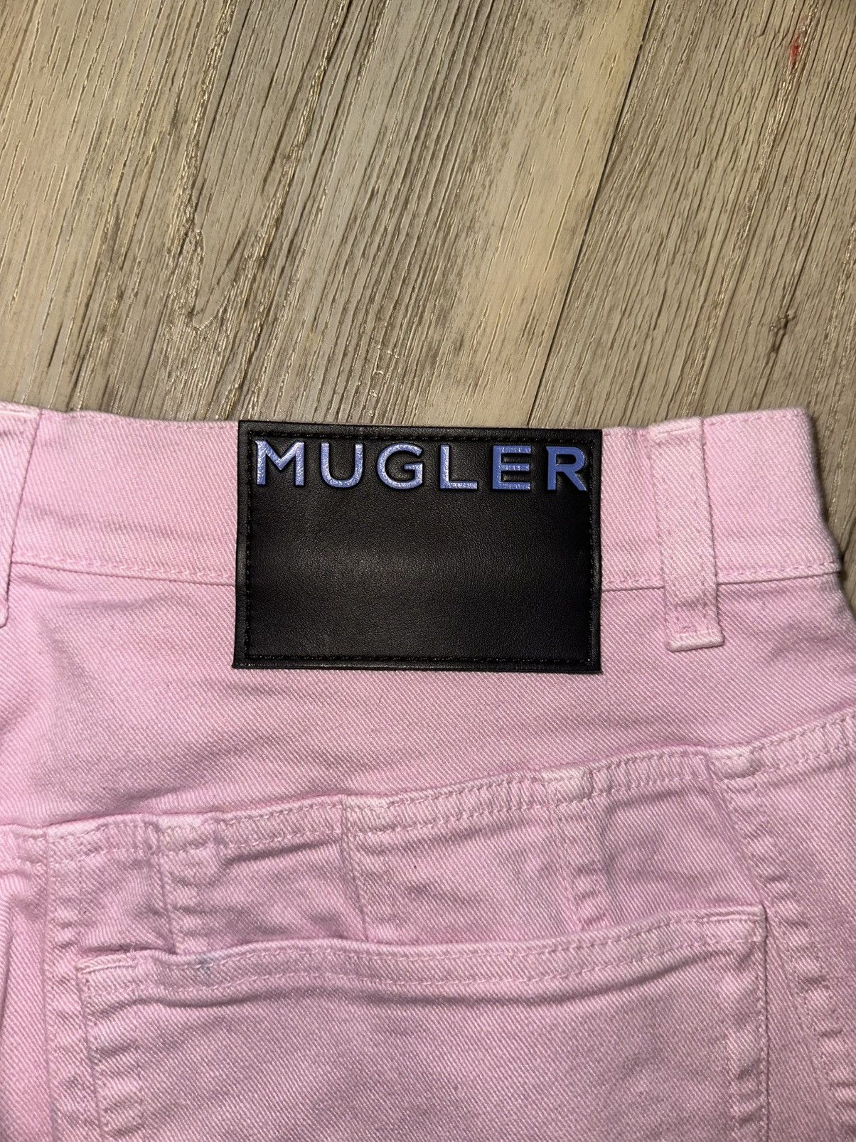 Mugler Paneled Tapered Jeans Pink Size 32" / US 10 / IT 46 - 4 Thumbnail