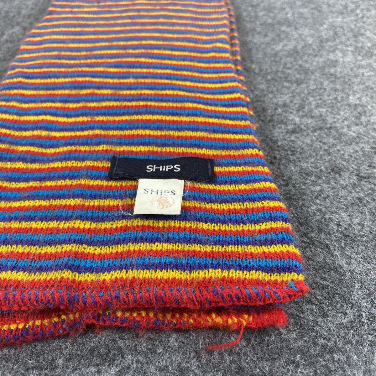 Designer × SHIPS × Vintage Ships Scarf # Muffler # Neckwear # D565 Size ONE SIZE - 8 Thumbnail