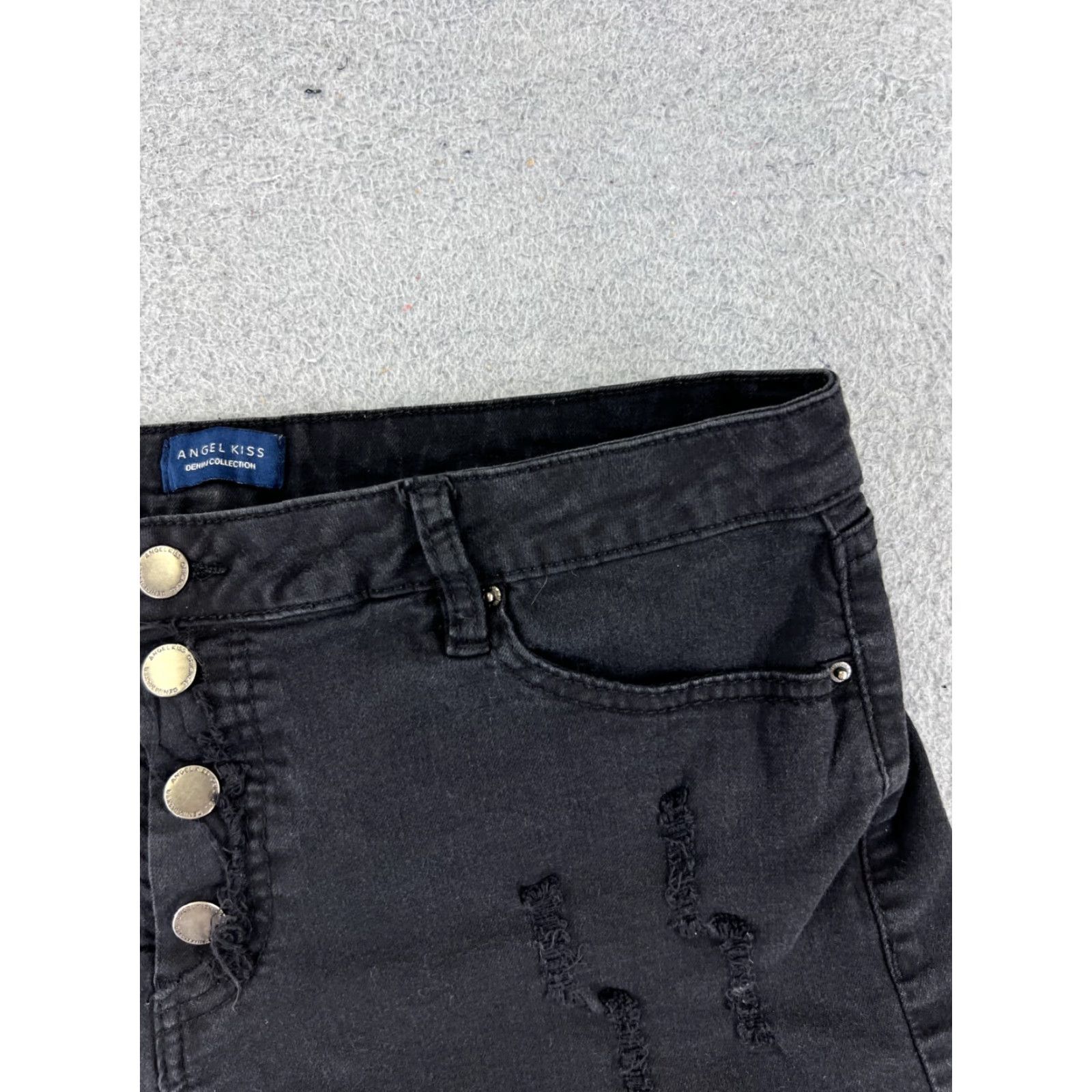 Fashion Nova Fashion Nova Denim Shorts Women Black Distressed High Rise Cut-Off 3 28x4 Size 26" / US 2 / IT 38 - 5 Thumbnail