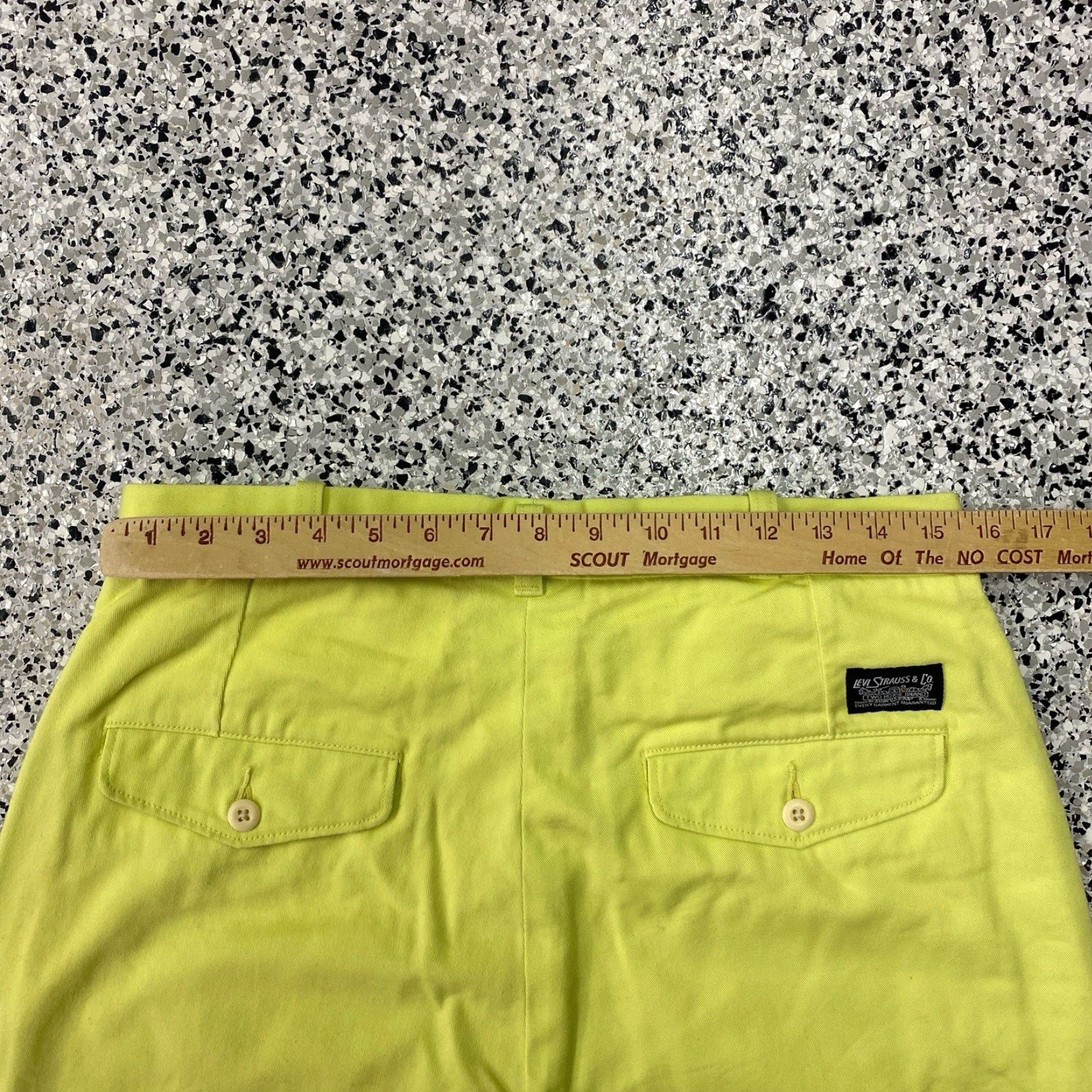 Levi's Levi's Strauss Loose Chinos Pants Mens Sunny Lime 33x31 Green Cotton Blend Regular Wide-Leg Casual Vintage No 90s? Size US 33 - 5 Thumbnail