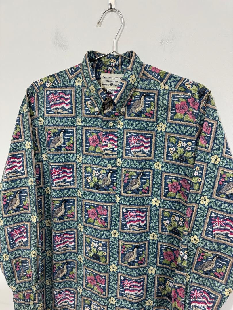 Reyn Spooner × Vintage Vintage Reyn Spooner by Dietrich Varez Half Button Shirt Size US M / EU 48-50 / 2 - 2 Thumbnail
