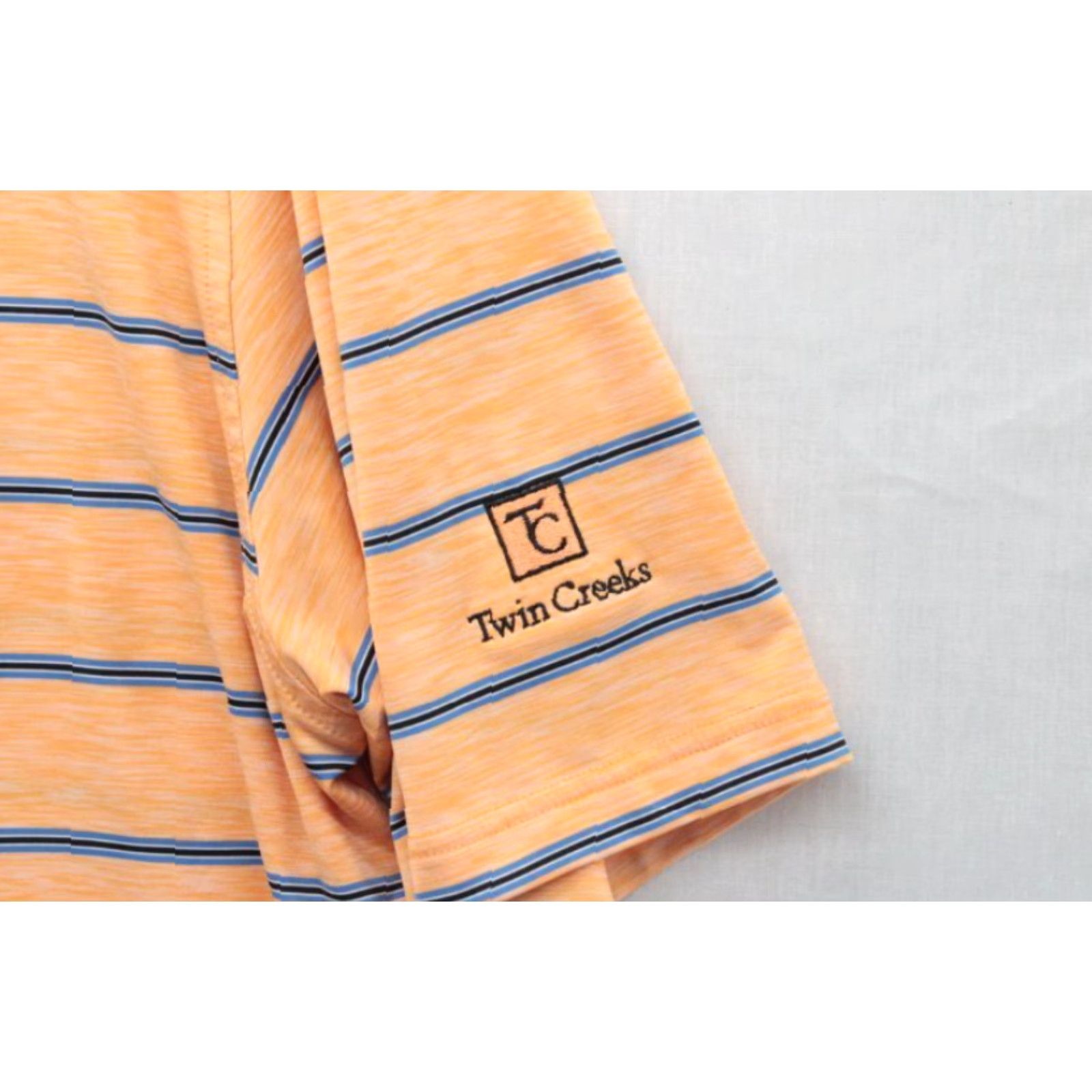 Footjoy FootJoy Polo Shirt Men's L Orange Blue Stripes Embroidered Logo Golf Shirt Size US L / EU 52-54 / 3 - 5 Thumbnail