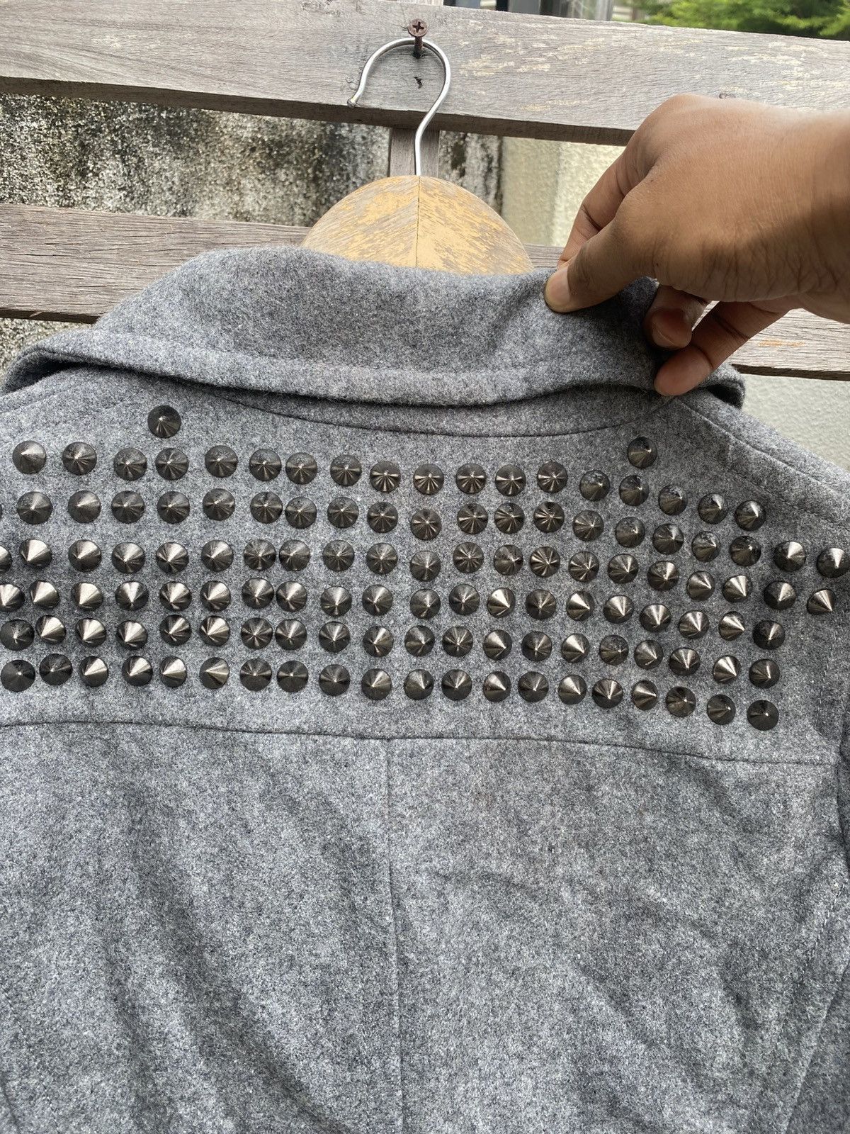 Japanese Brand × Vintage Wool-Blend Double-Breasted Peacoat Jacket - Studded Pocket Size S / US 4 / IT 40 - 6 Thumbnail