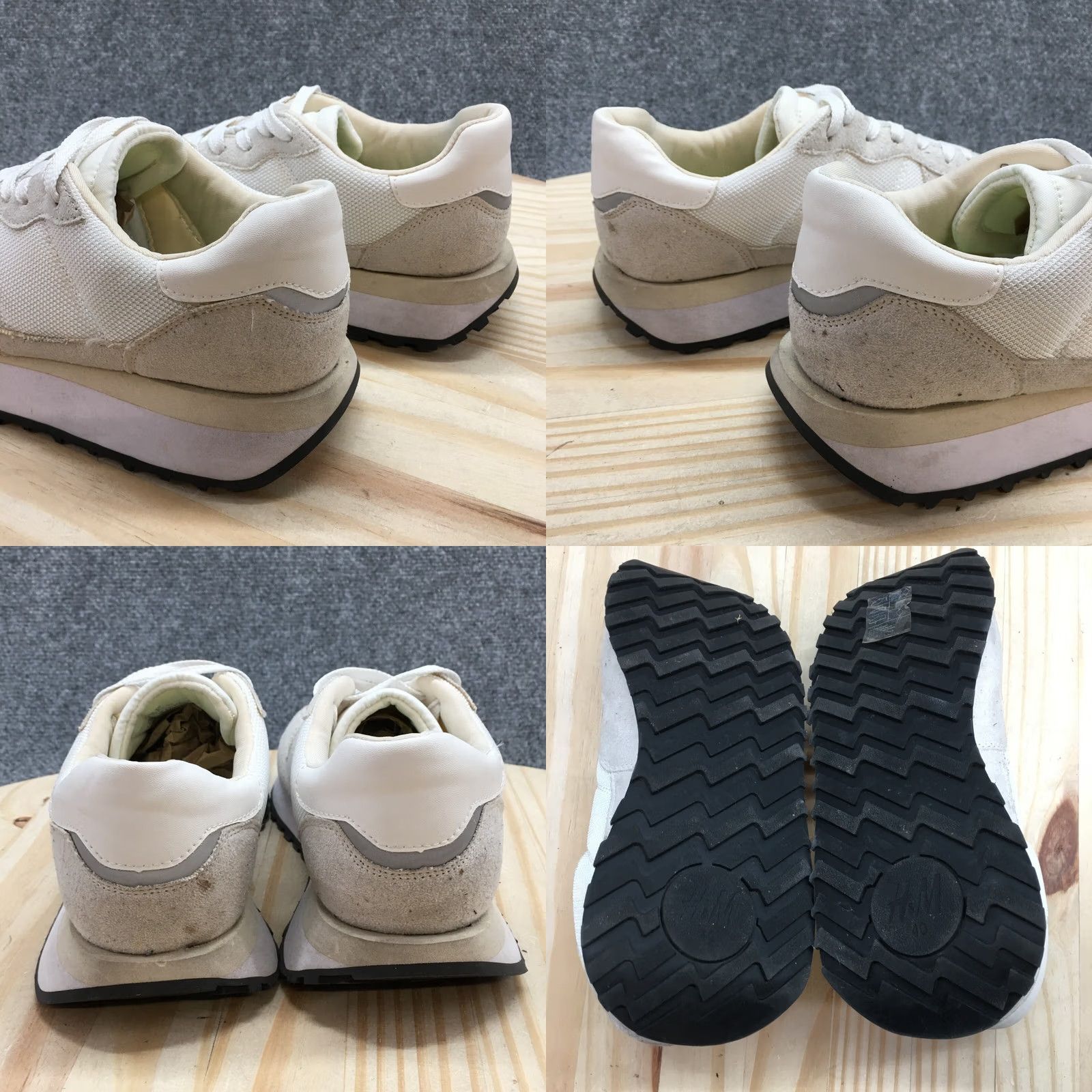 H&M H&M Sneaker Womens 9 White Walking Laced Up Round Toe Casual Comfort Suede Size US 9 / IT 39 - 8 Thumbnail