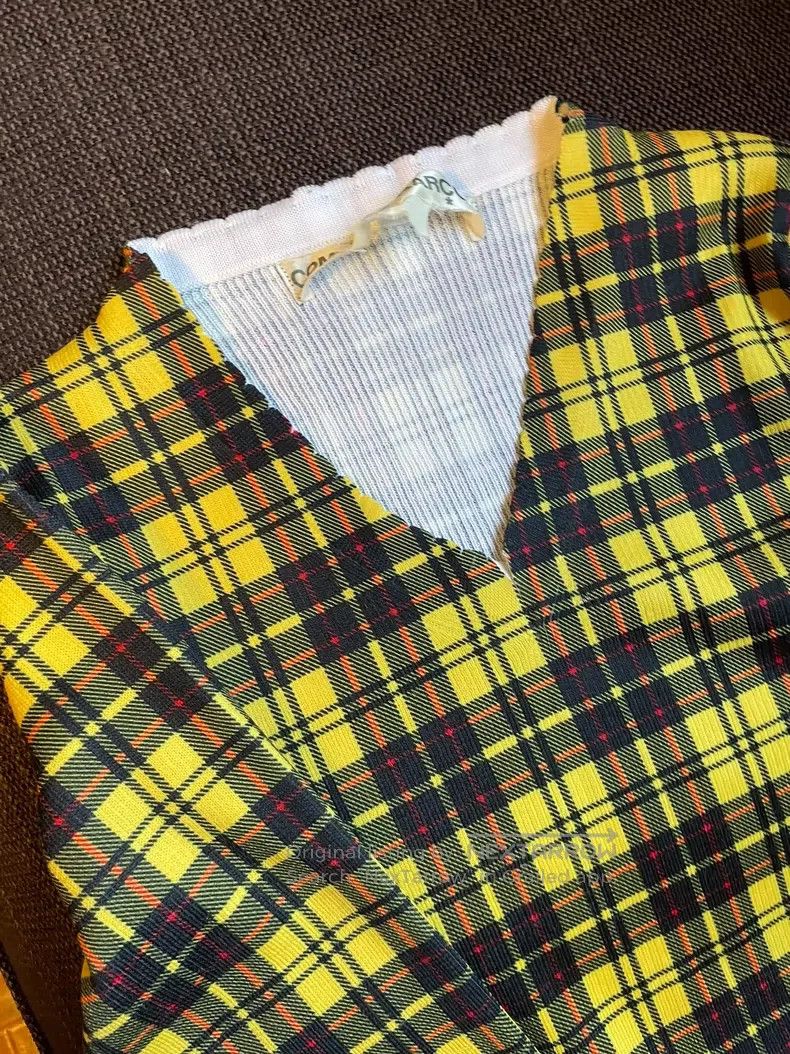 Comme des Garcons Comme Des Garcons Plaid three-quarter sleeve V-neck ruffle Size S / US 4 / IT 40 - 2 Thumbnail