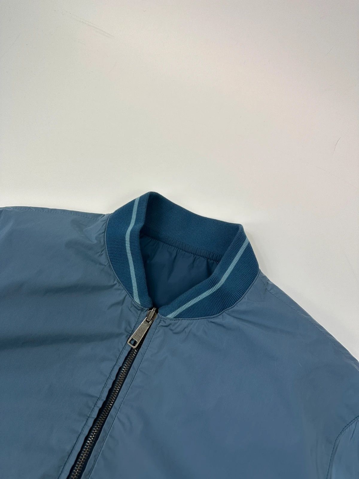 Prada Prada Milano FW2014 Reversible Blue Nylon Bomber Jacket Size US L / EU 52-54 / 3 - 2 Thumbnail