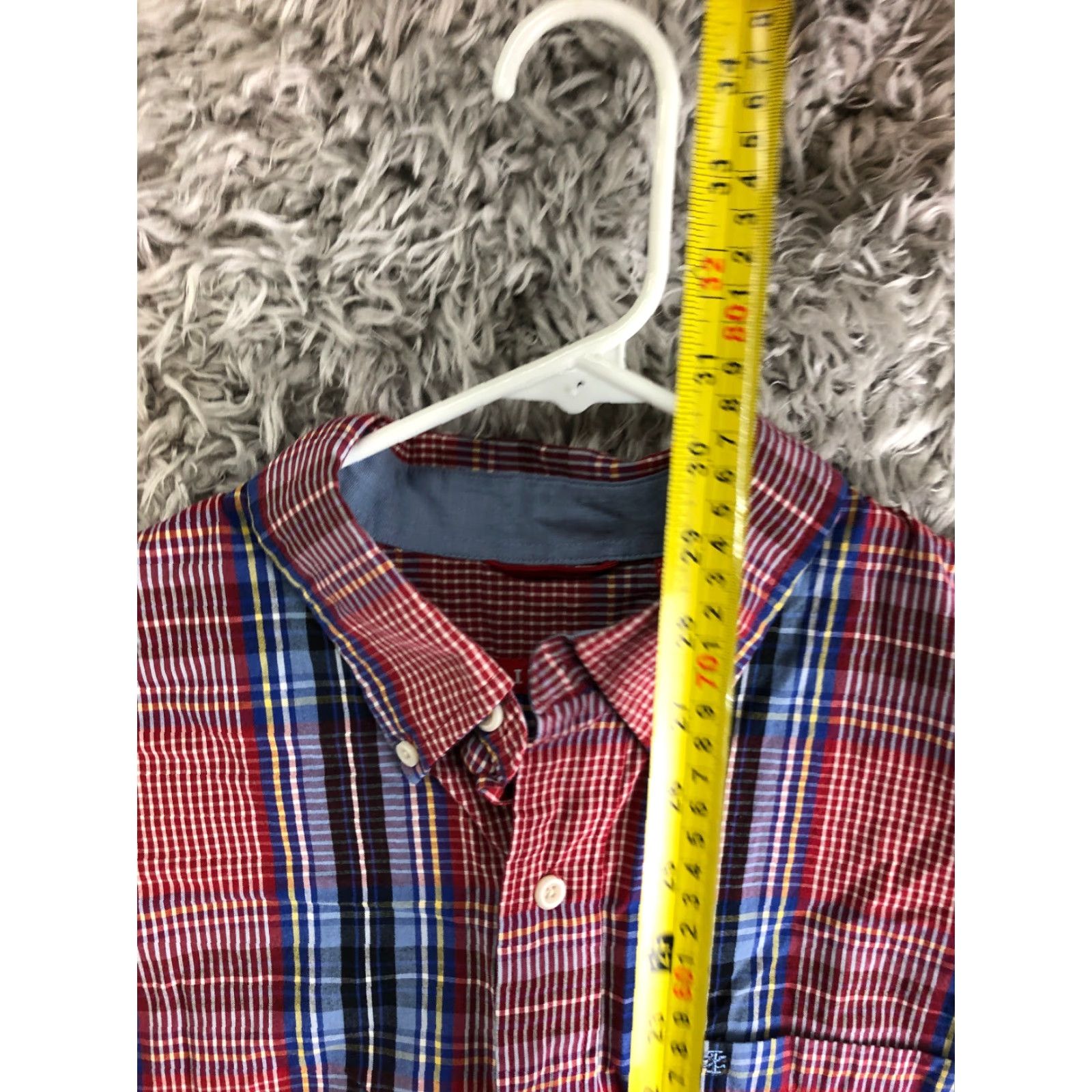 Izod IZOD Mens Large Red Plaid Long Sleeve Button-Down Collar Shirt Size US L / EU 52-54 / 3 - 6 Thumbnail