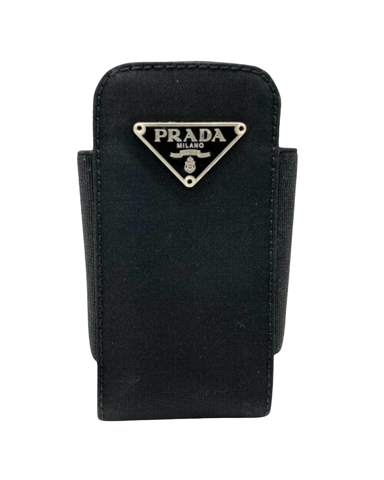 image of Prada Black Synthetic Smartphone Case, Women's