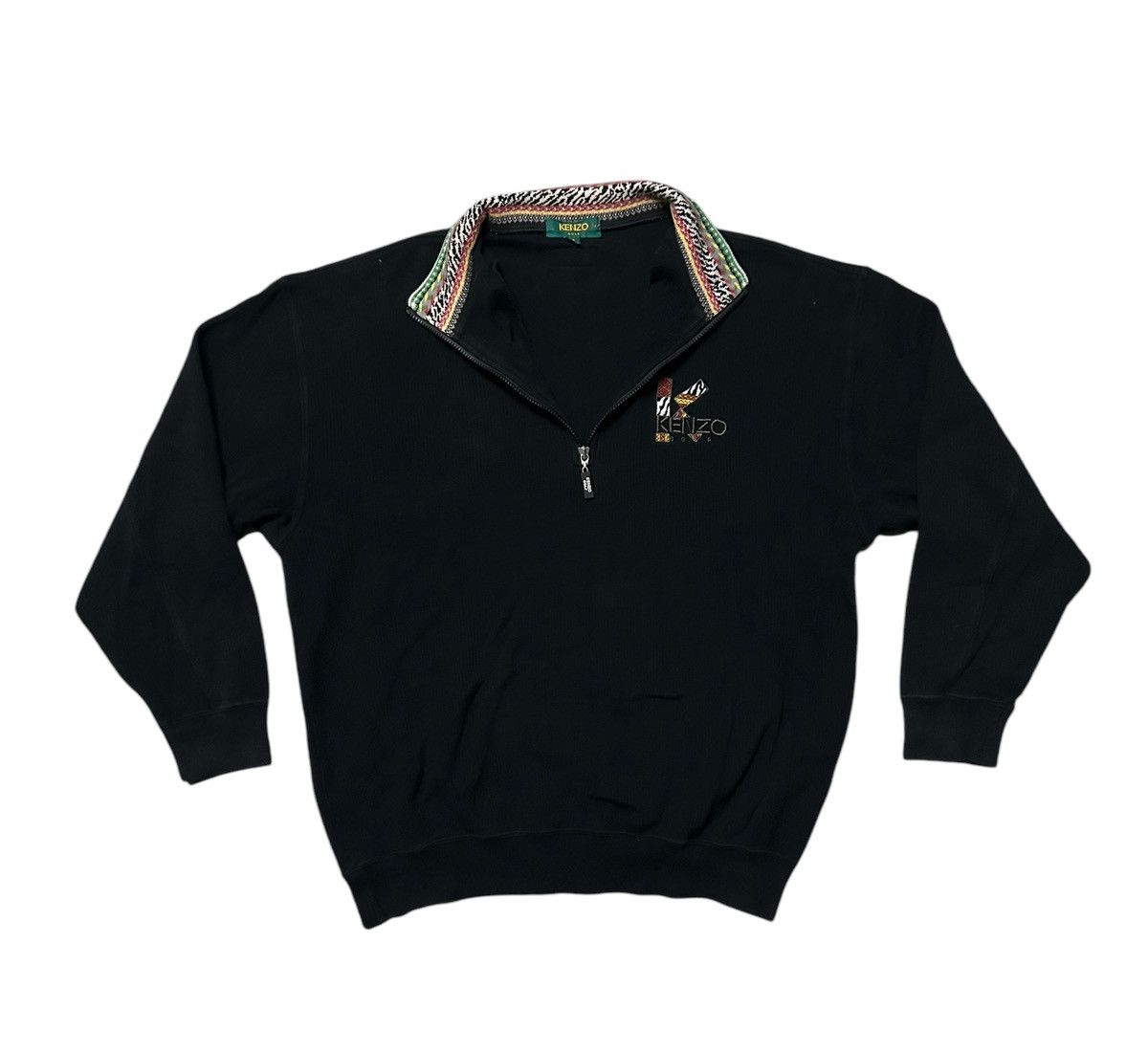 Kenzo Vintage Kenzo half zipper sweatshirt Size US L / EU 52-54 / 3 - 3 Thumbnail