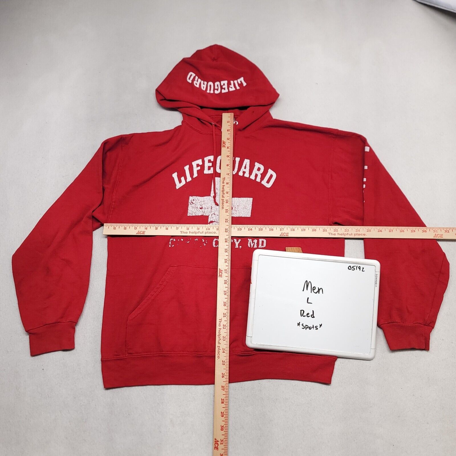 Jerzees Jerzees Lifeguard Casual Long Sleeve Hoodie Mens Size L Red Size US L / EU 52-54 / 3 - 10 Thumbnail