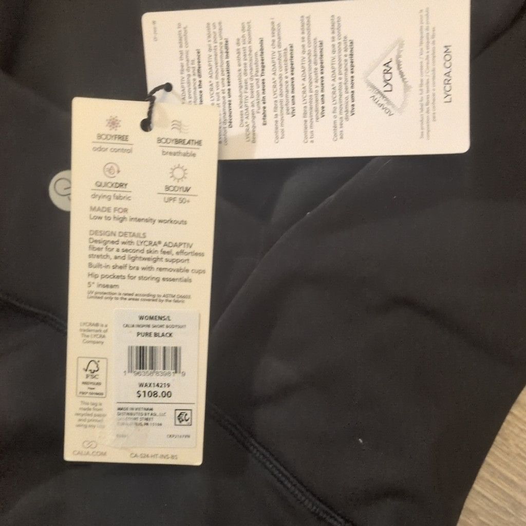 Other Calia black inspire short bodysuit with pockets size large Size L / US 10 / IT 46 - 5 Thumbnail