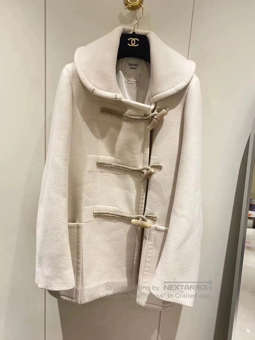 Hermes hermès white cashmere coat size 34. Size US S / EU 44-46 / 1 - 1 Thumbnail