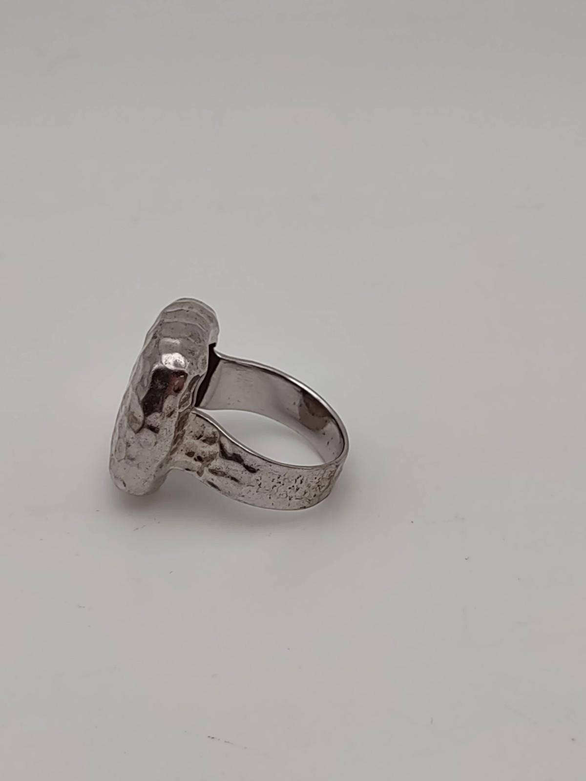 The Unbranded Brand NF 925 Sterling Silver Hammered Brutalist Ring Size 7 Size ONE SIZE - 5 Thumbnail