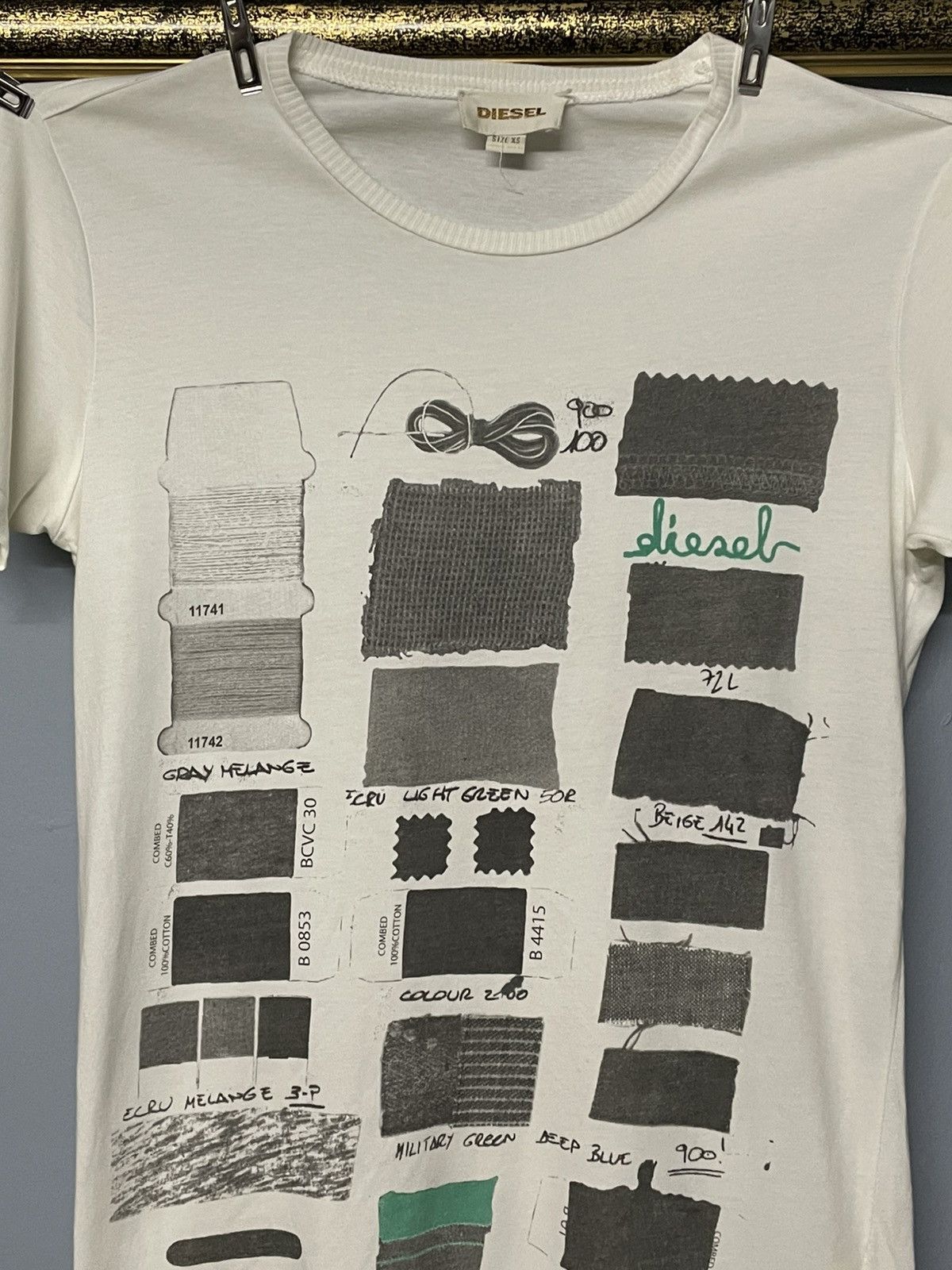 Designer × Diesel × Vintage Vintag Designer Diesel Industry Art Relay Photo Tee Tshirt Size US S / EU 44-46 / 1 - 3 Thumbnail