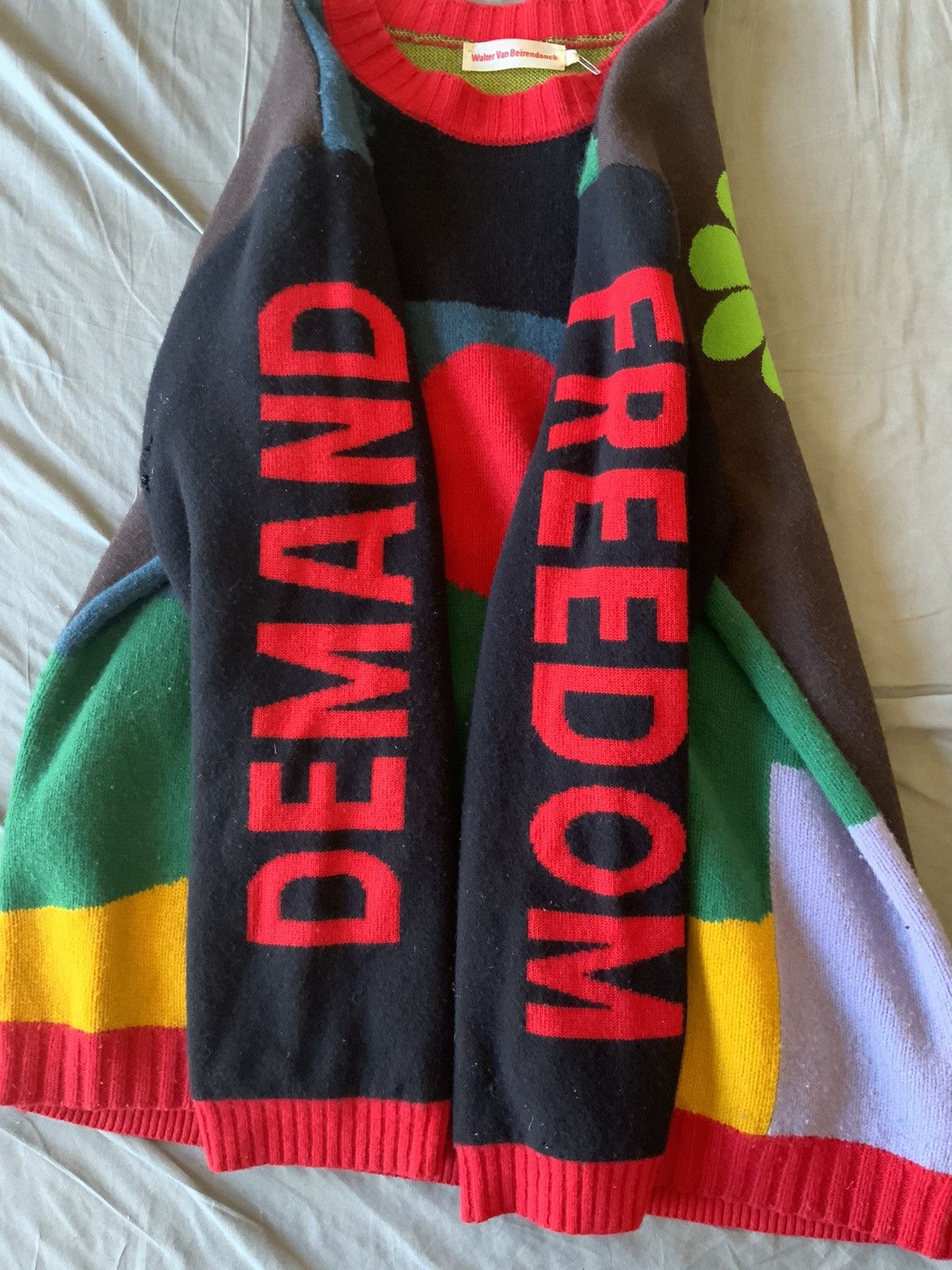 Walter Van Beirendonck WALTER VAN BEIRENDONCK Demand Freedom Sweate Size US L / EU 52-54 / 3 - 4 Thumbnail