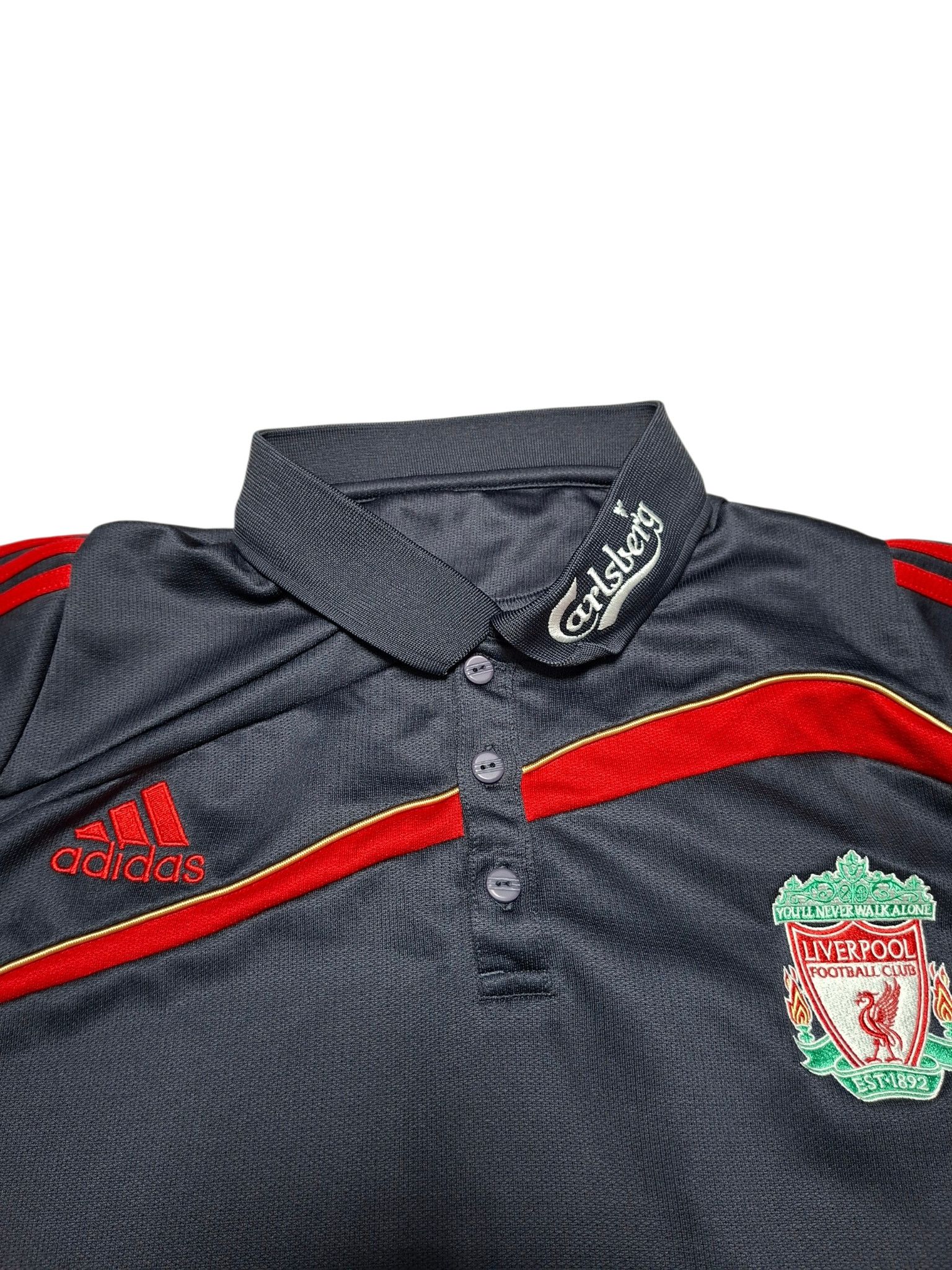 Adidas LIVERPOOL ADIDAS CARLSBERG VINTAGE 2009 SOCCER POLO SHIRT Size US XL / EU 56 / 4 - 2 Thumbnail