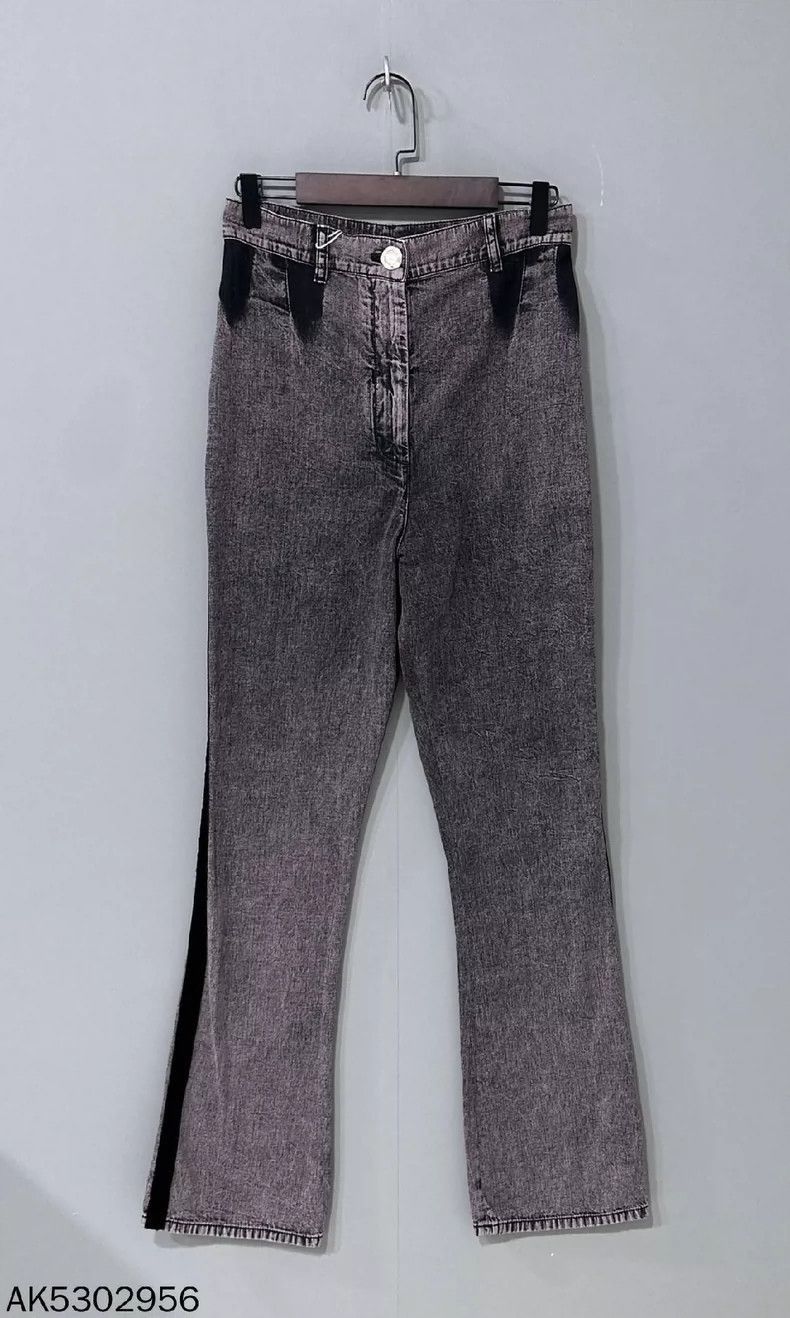 Chanel Color Blocked Denim Pants by Chanel Size 37" - 2 Thumbnail