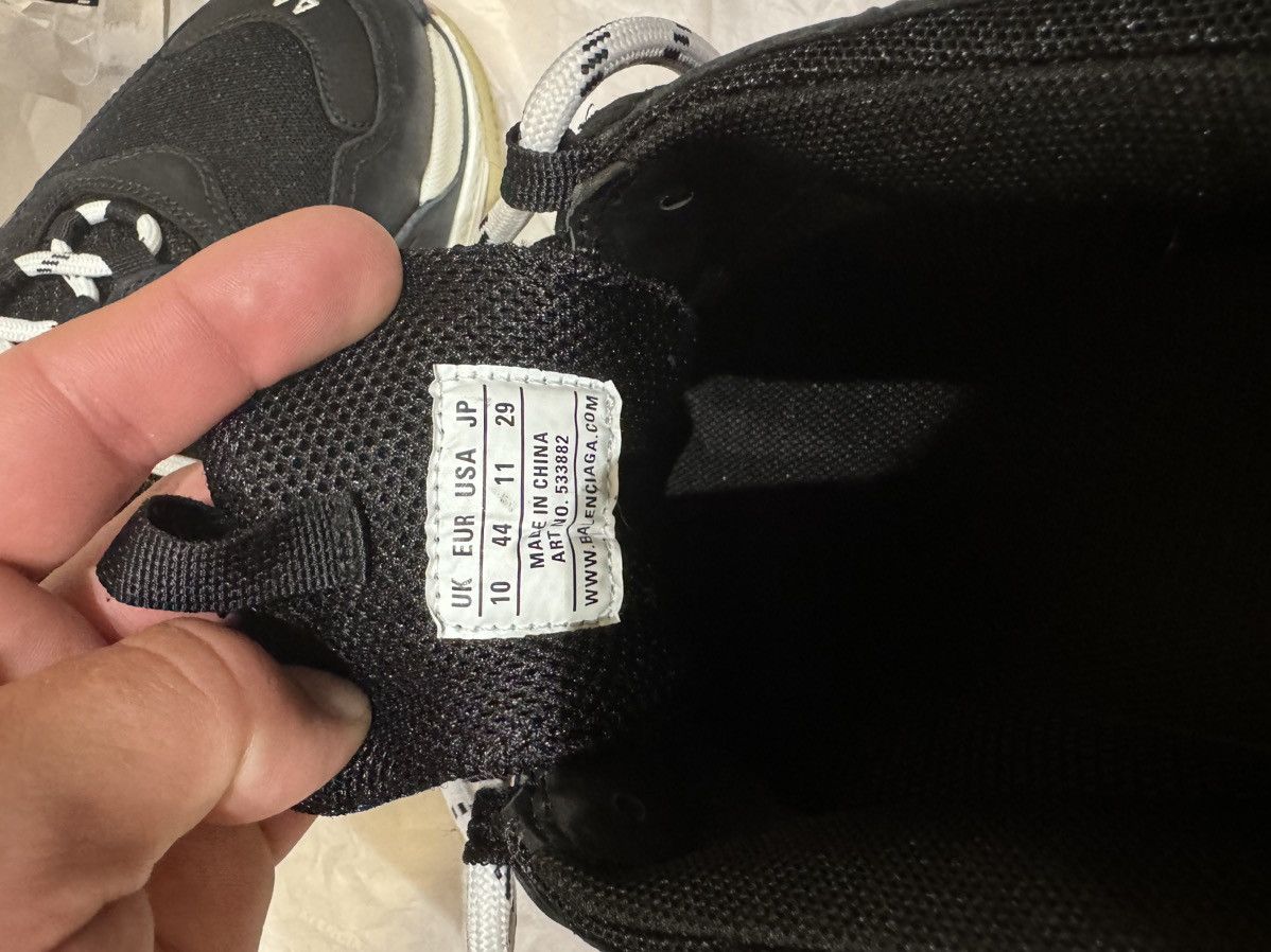 Balenciaga Balenciaga Triple S Black Size US 11 / EU 44 - 6 Thumbnail