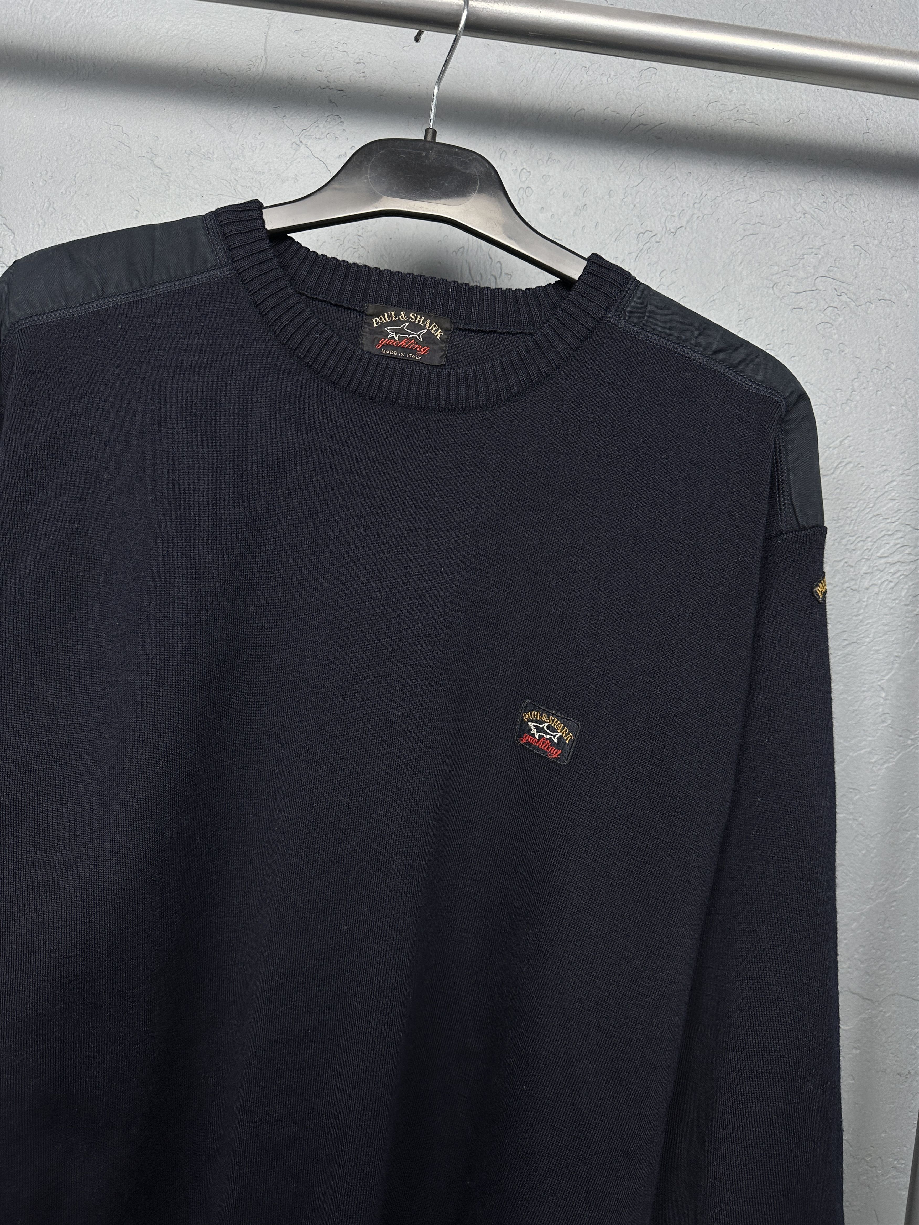 Paul & Shark Paul & Shark Vintage Mens Crew Neck Wool Sweater Size US M / EU 48-50 / 2 - 2 Thumbnail