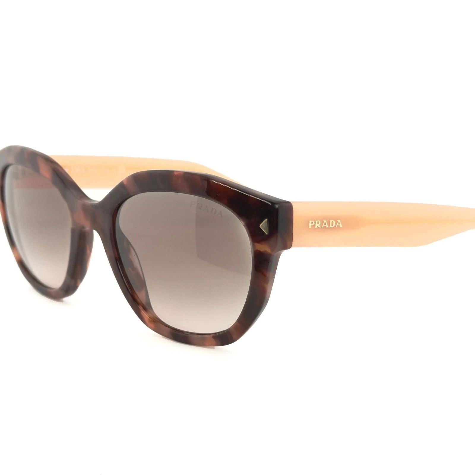 Prada PRADA 12S PR12SS Nude Pink Brown Havana Triangle Sunglasses Size ONE SIZE - 7 Thumbnail
