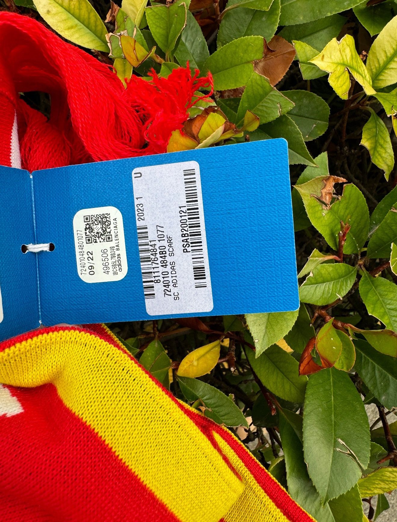 Balenciaga Balenciaga Adidas Soccer Logo Scarf Red Size ONE SIZE - 9 Thumbnail
