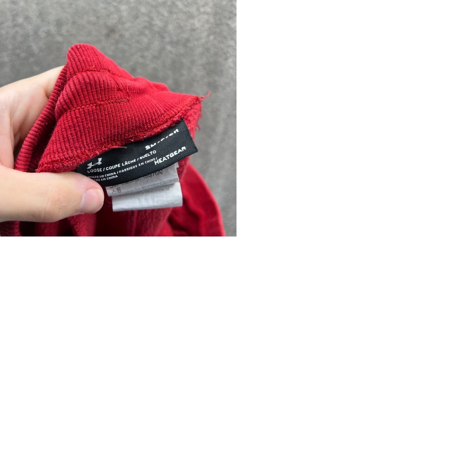 Under Armour Under Armour Shorts Mens Small Red Fleece HeatGear Drawstring Logo Loose Fit Size US 29 - 9 Thumbnail