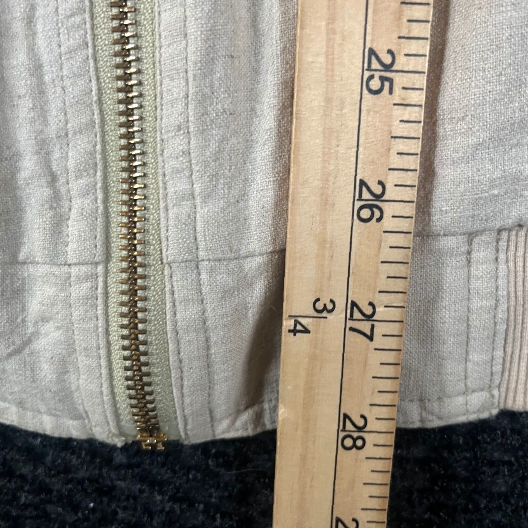 Vintage VINTAGE Expressions Worldwide Bomber Jacket Shirt Beige Mens Medium Linen Cotton Blend Zip Up Size US M / EU 48-50 / 2 - 6 Thumbnail
