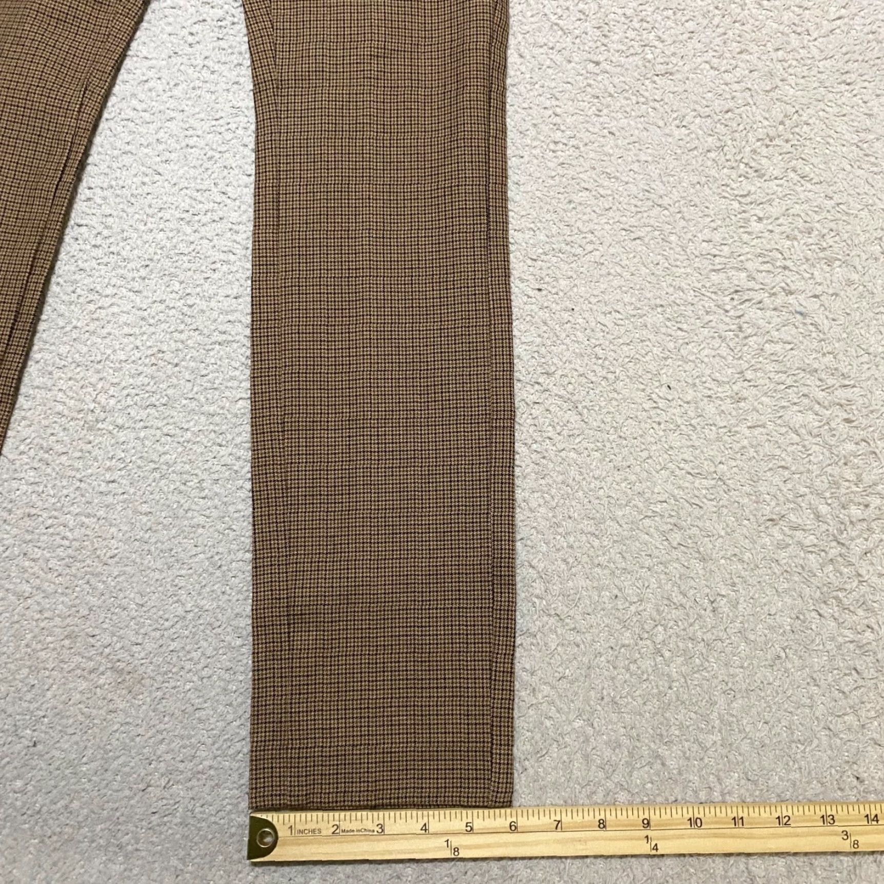 Old Navy Old Navy Womens Tall Pants Brown Plaid Pixie Skinny Ankle High Rise Pockets 2 Size 26" / US 2 / IT 38 - 5 Thumbnail