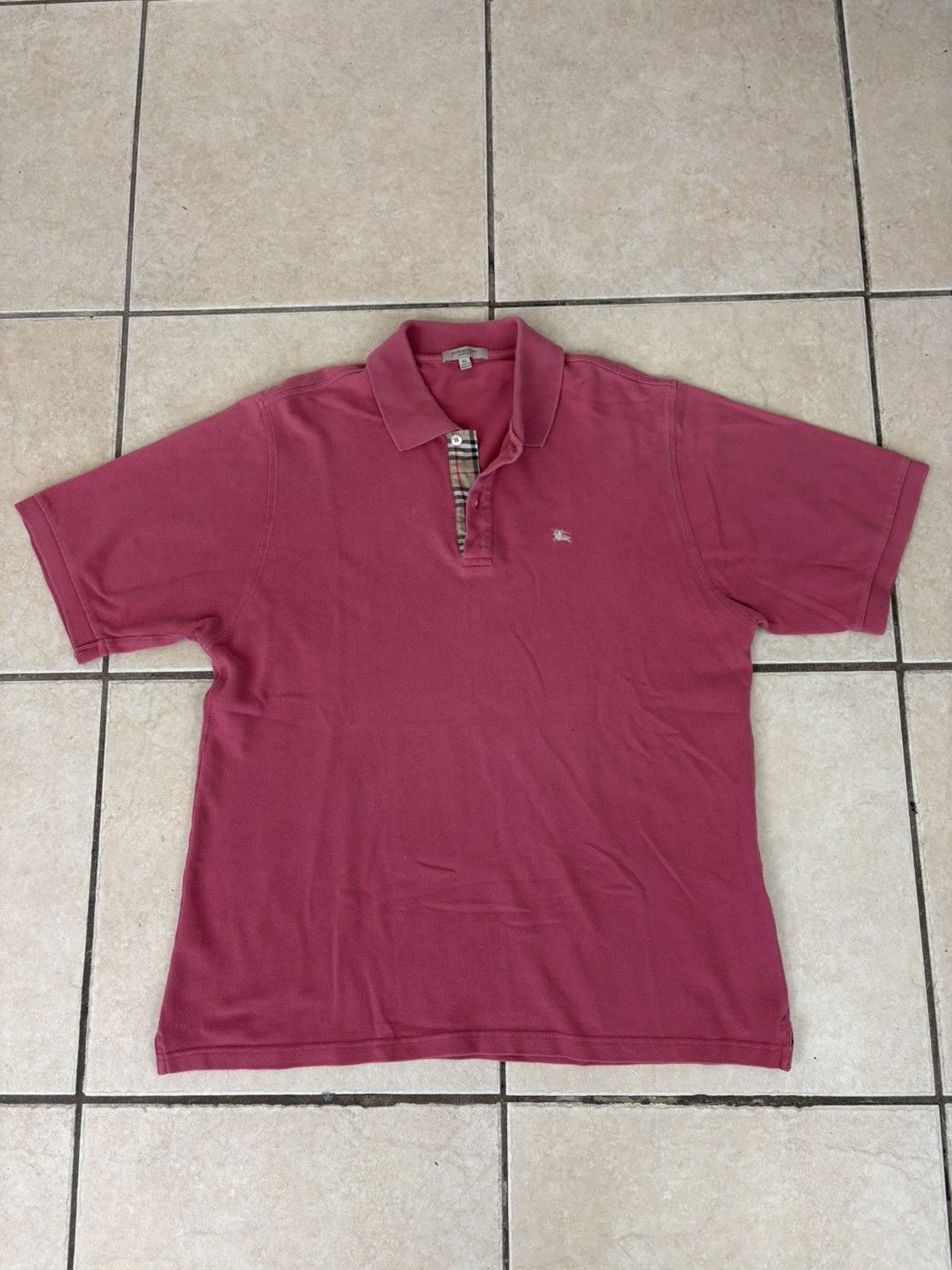 Burberry Brit Pink Polo Shirt Size XL