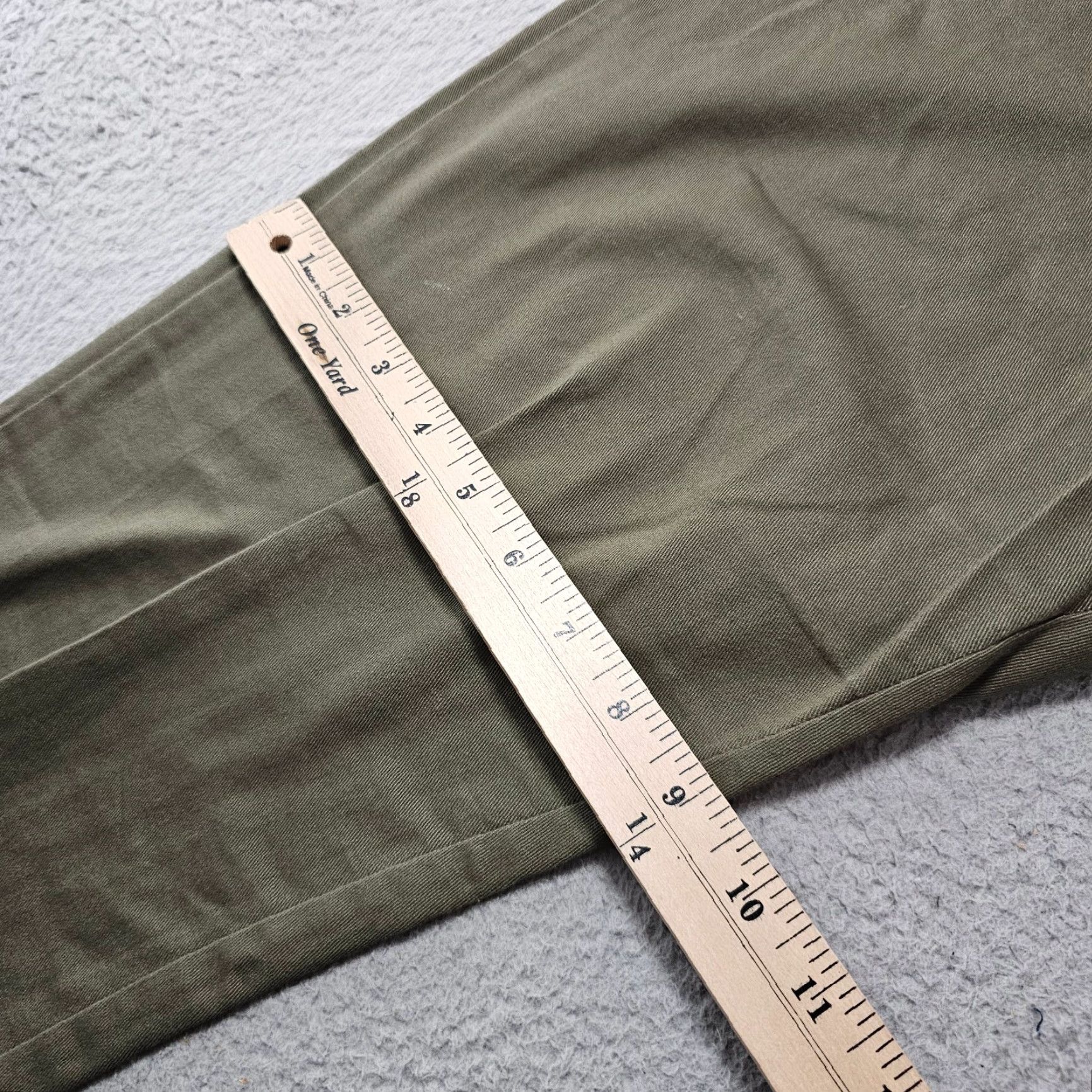 J.Crew J. Crew Flex Pants Slim Green Twill Cotton 35x32 Mens Straight Slim Front Zipper Belt Loops Casual Chino Preppy PANTS Size US 35 - 7 Thumbnail