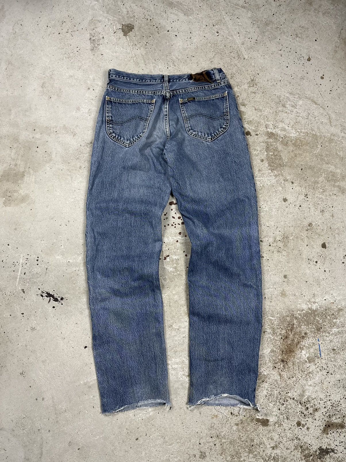 Lee × Vintage Vintage 90s Lee Distressed Blue Denim Pants Brooklyn Size US 32 / EU 48 - 2 Thumbnail