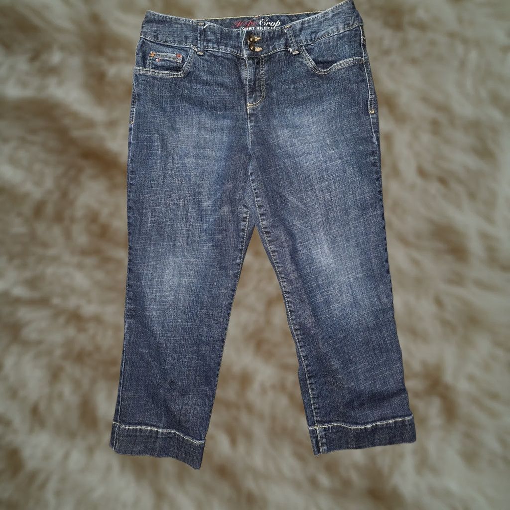 Tommy Hilfiger Tommy Hilfiger Hope Crop Jeans Womens 10 Blue Cropped Stretch Denim Casual Pants Size 32" / US 10 / IT 46 - 1 Thumbnail
