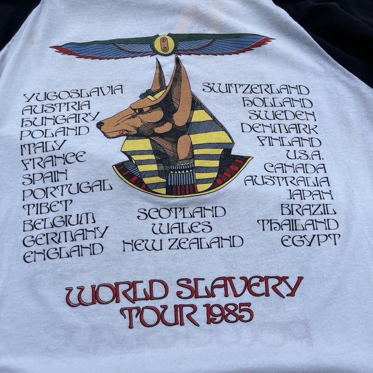 Vintage Vintage 1984 Iron Maiden powerslave raglan baseball tee Size US XL / EU 56 / 4 - 7 Thumbnail