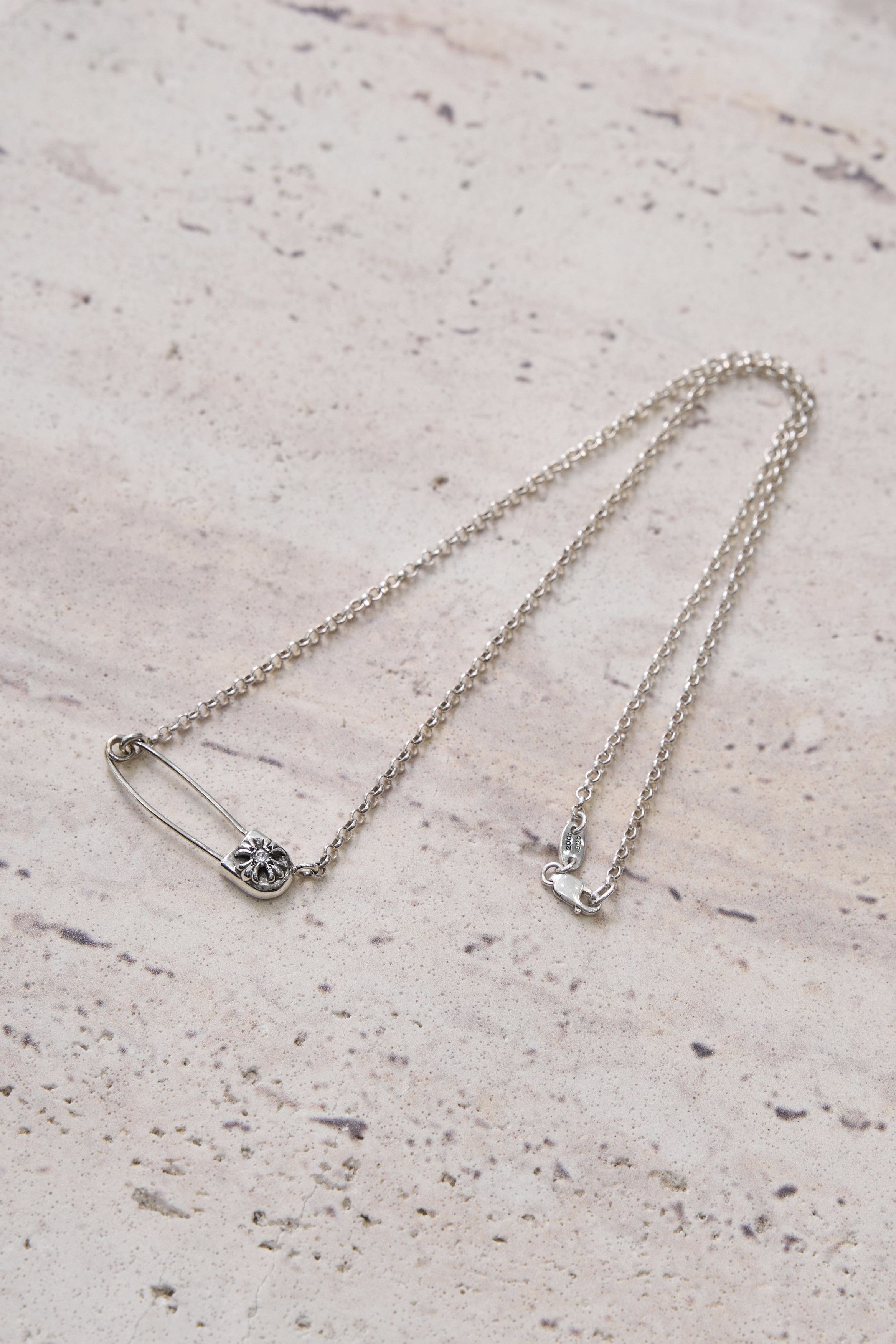 Chrome Hearts Chrome Hearts Safety Pin diamond sliver necklace Size ONE SIZE - 2 Thumbnail