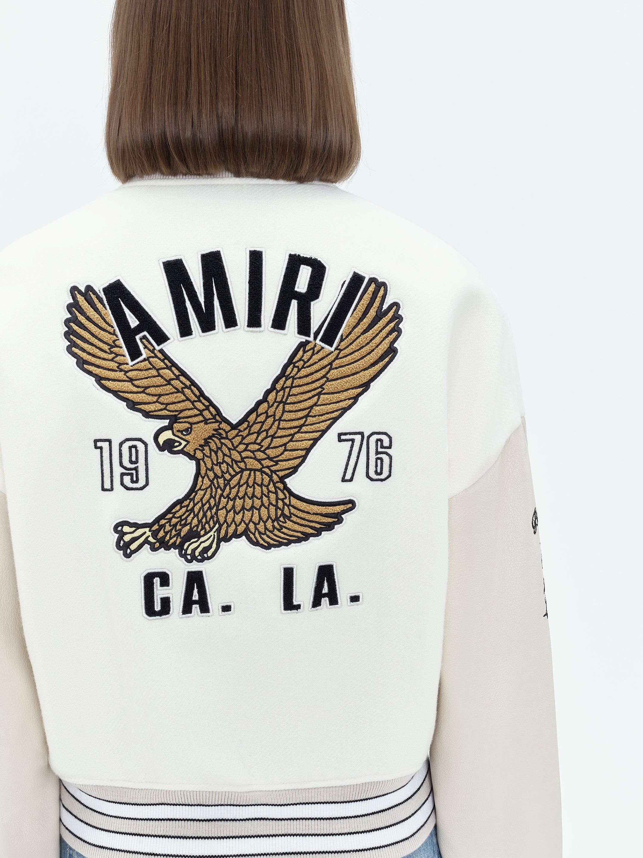 Amiri oc11z0225 Eagle Varsity Bomber Jacket in Multicolor Size L / US 10 / IT 46 - 8 Thumbnail