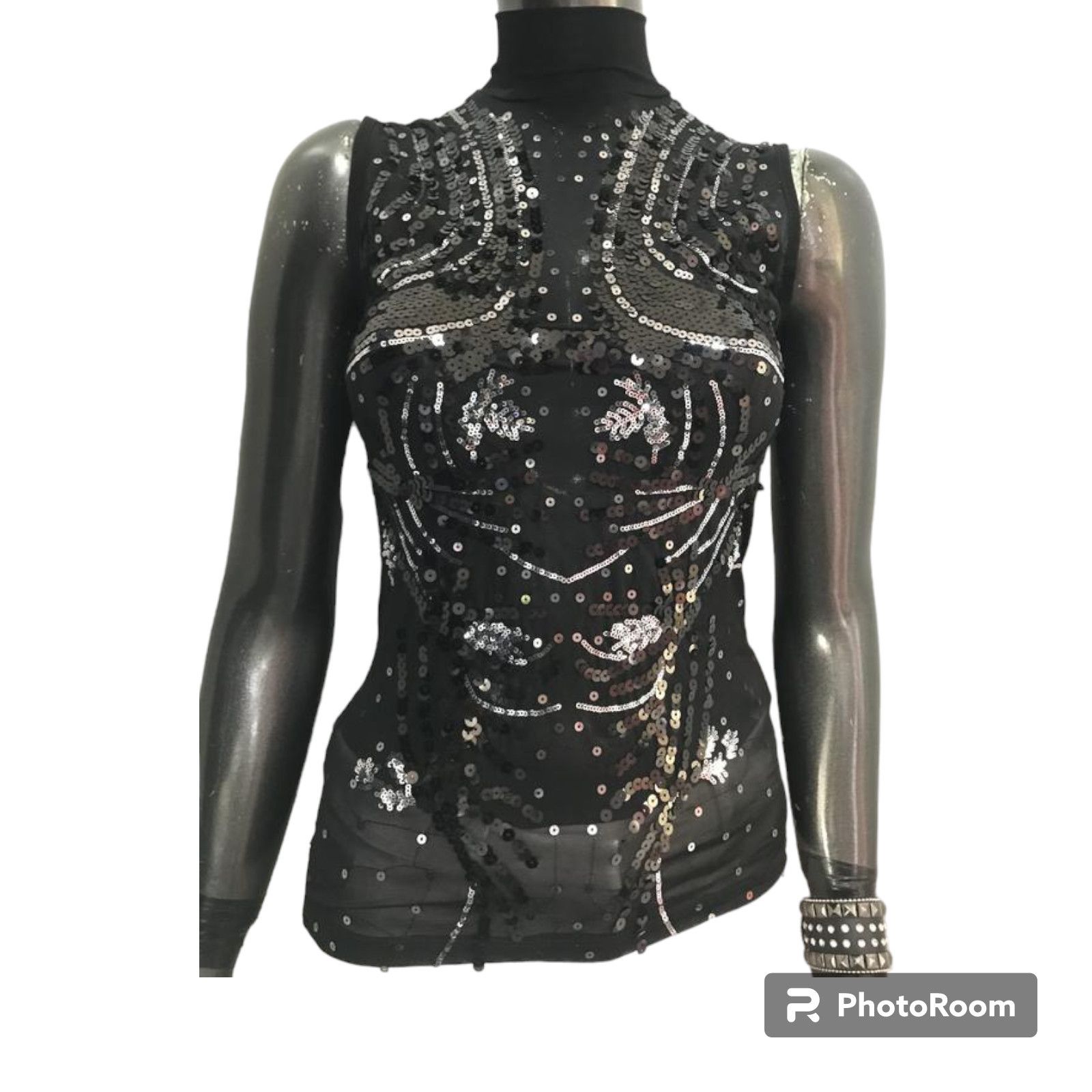 Other Rare Sequins Top Sheer Black Tank top sz S Size S / US 4 / IT 40 - 1 Thumbnail