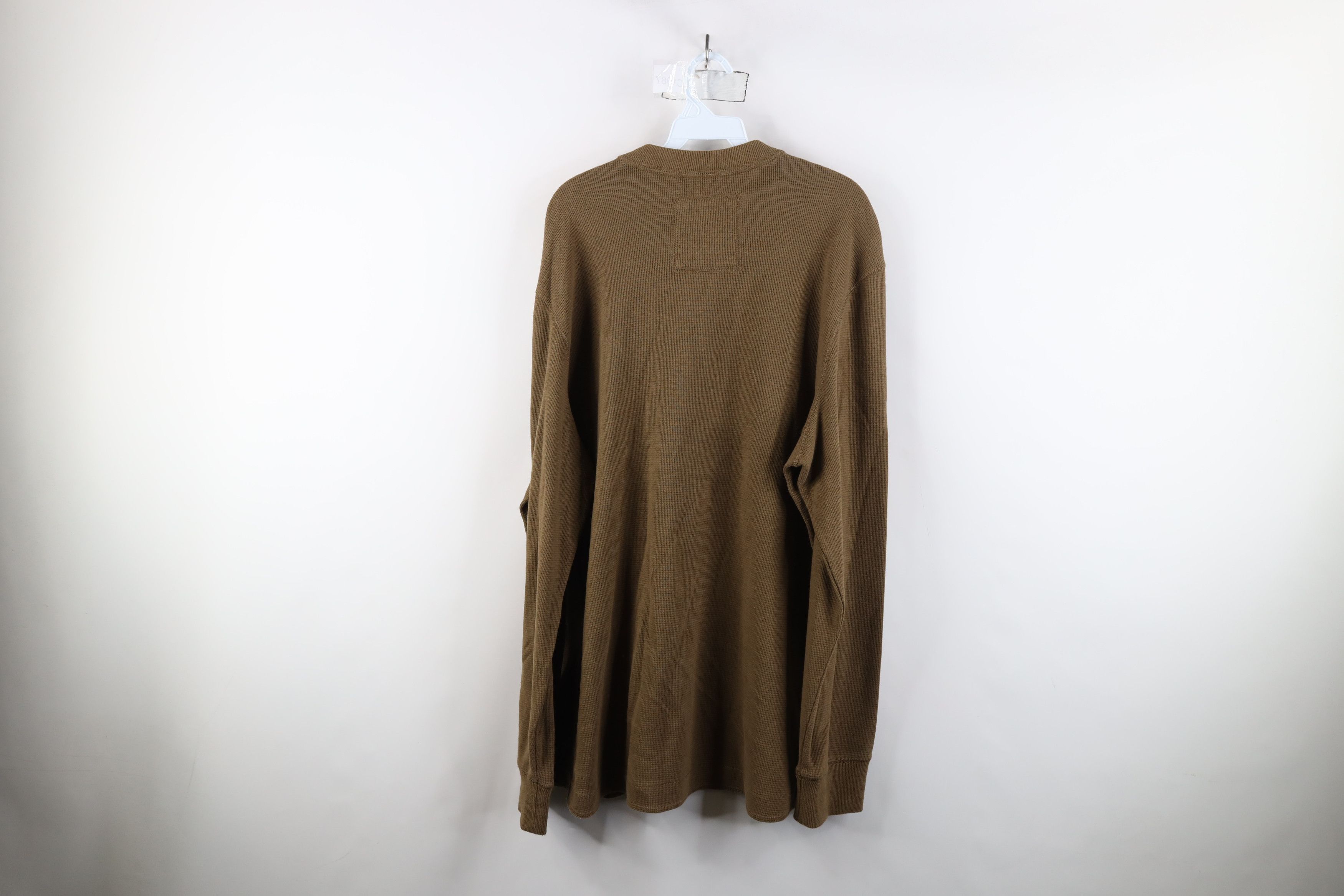 Eddie Bauer × Vintage Vintage Eddie Bauer Thermal Waffle Knit Henley T-Shirt Breen Size US XL / EU 56 / 4 - 10 Thumbnail