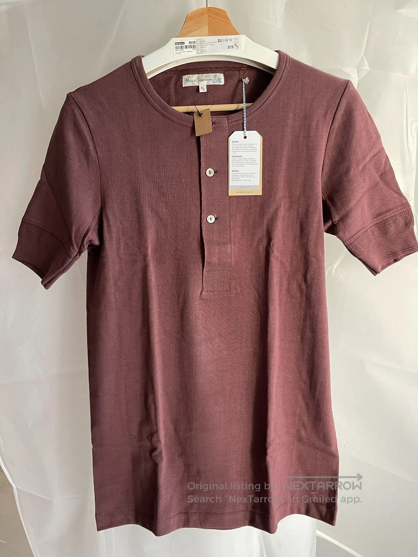 Merz B. Schwanen merz b. henley short sleeve tee shirt. Size US M / EU 48-50 / 2 - 2 Thumbnail