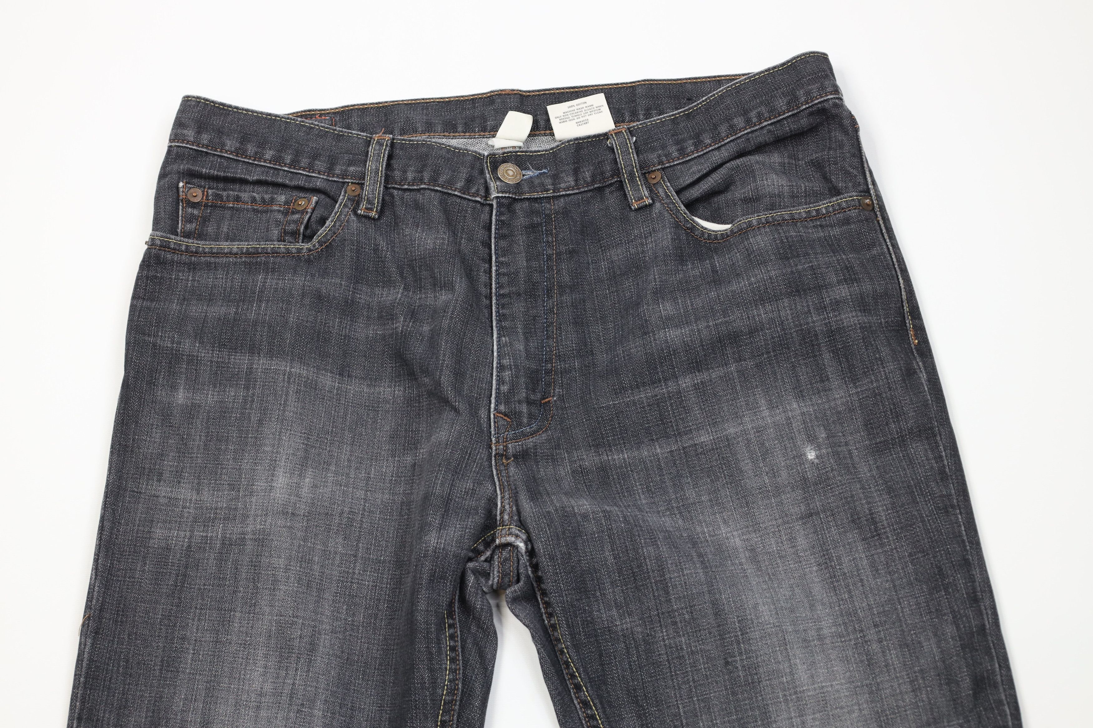 Banana Republic Vintage Y2K Banana Republic Wide Leg Denim Jeans Black Size US 34 / EU 50 - 2 Thumbnail