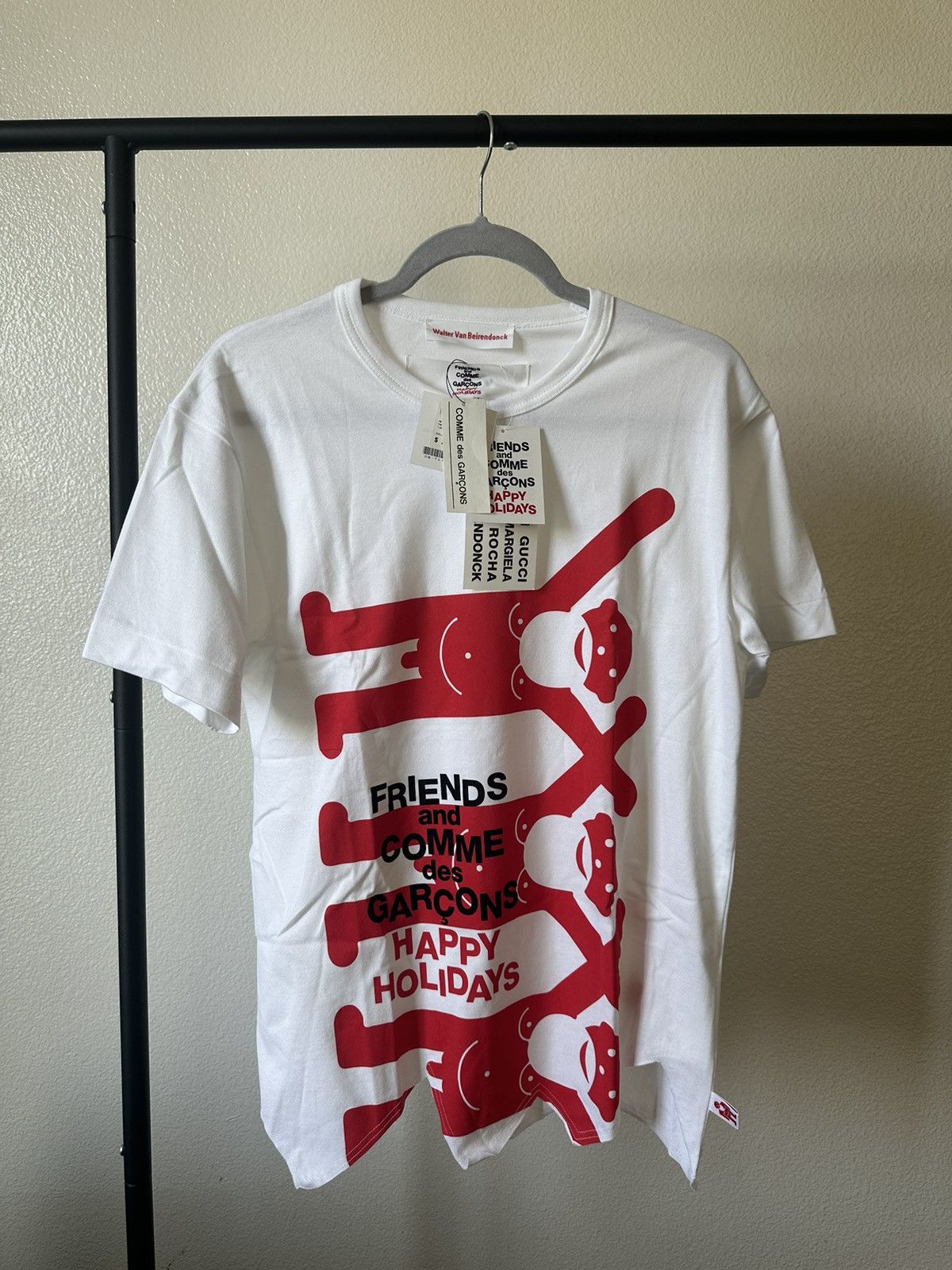 image of Comme Des Garcons x Walter Van Beirendonck Holiday Tee in White, Men's (Size Large)