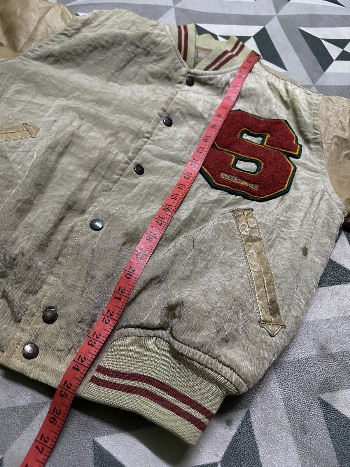 Vintage Ateler sab snap button varsity jacket Size US L / EU 52-54 / 3 - 11 Thumbnail