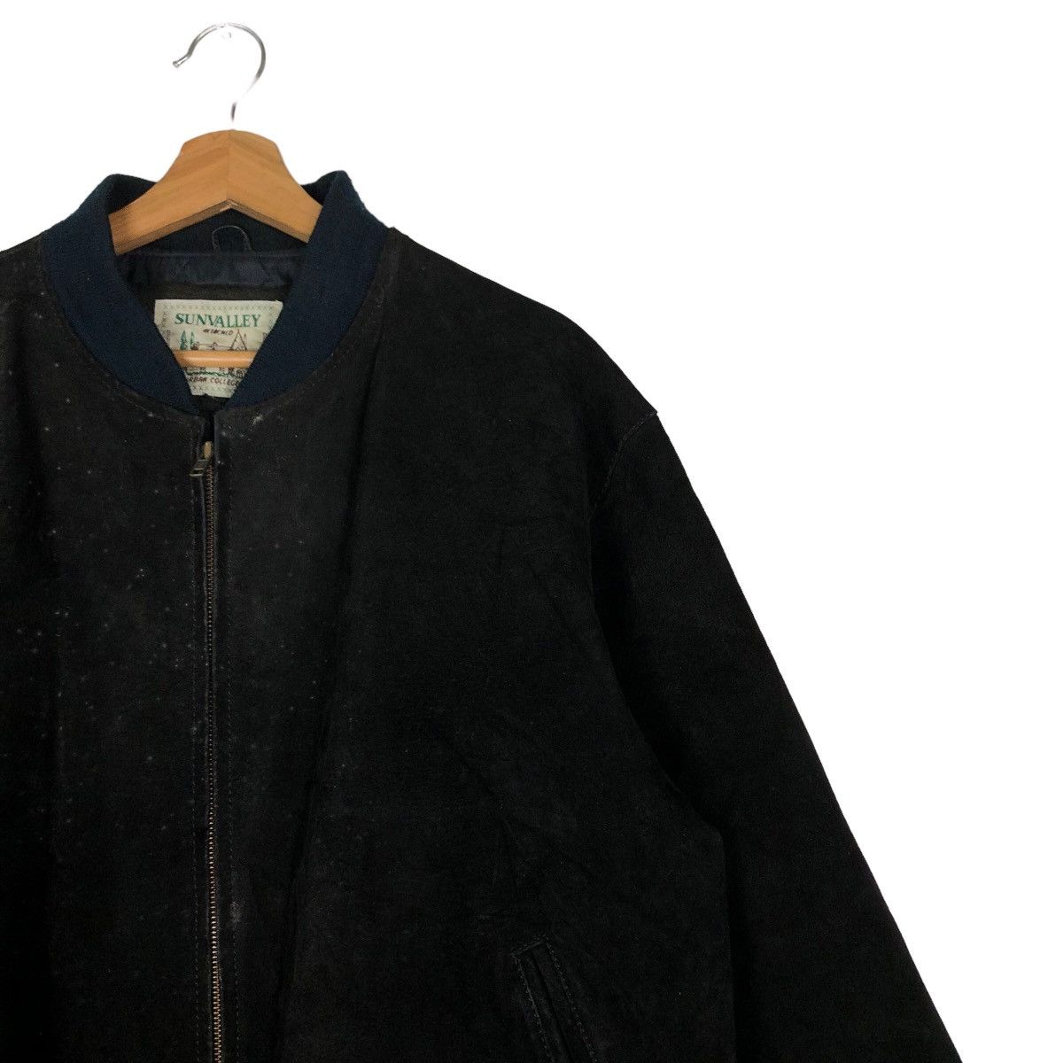 Japanese Brand 🔥Vtg Sunvalley Genuine Leather Bomber Jacket Issey Miyake Size US L / EU 52-54 / 3 - 6 Thumbnail