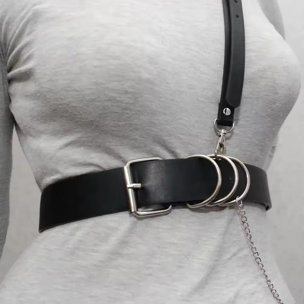 Cowboy Equipment Leather Waist Shoulder Belt Decorative Harness Size ONE SIZE - 3 Thumbnail